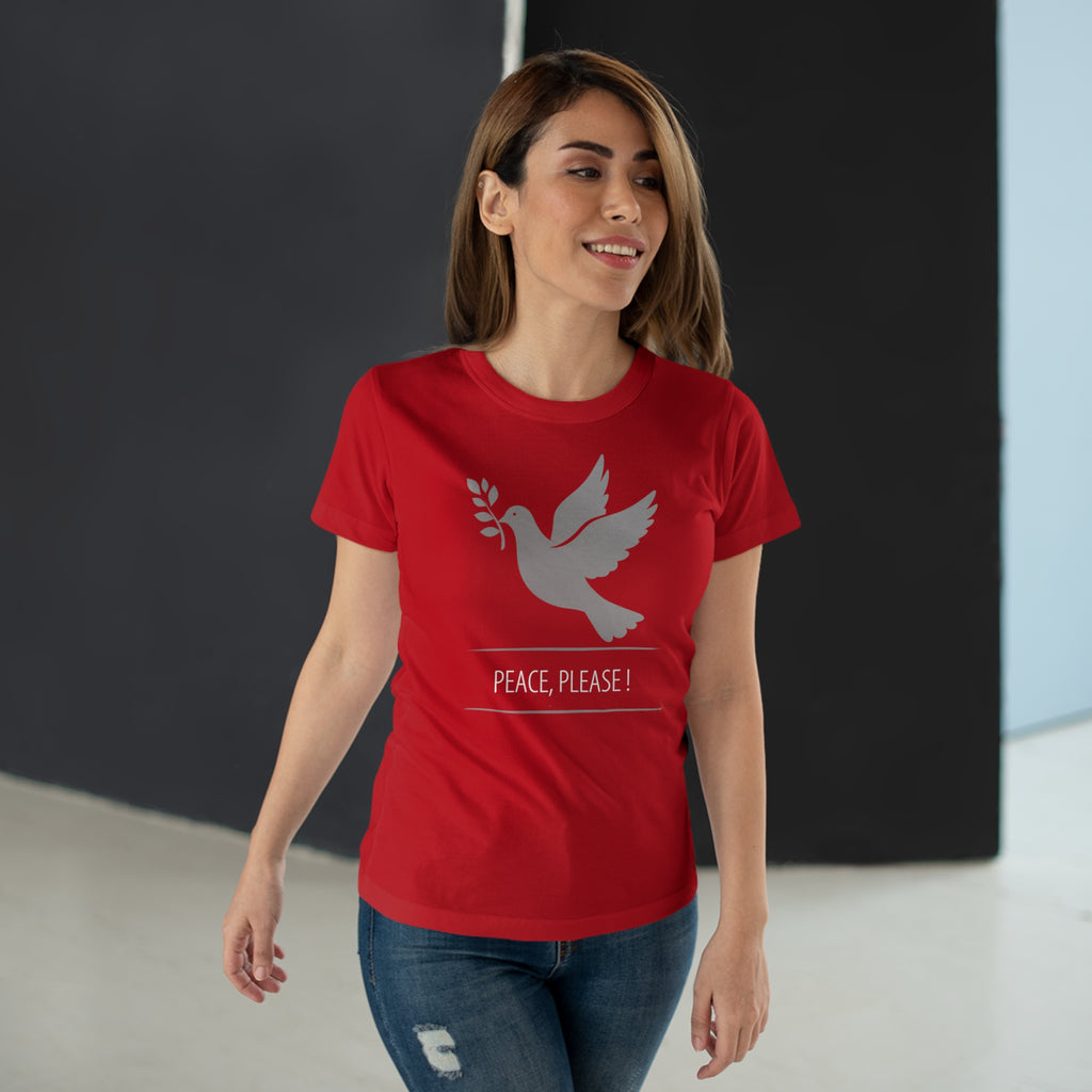 Peaceful Dove, Frontprint, Women's T-Shirt - Casual Wear, Gift for Friends, Inspirational Tee, Mindfulness, Peace Activism