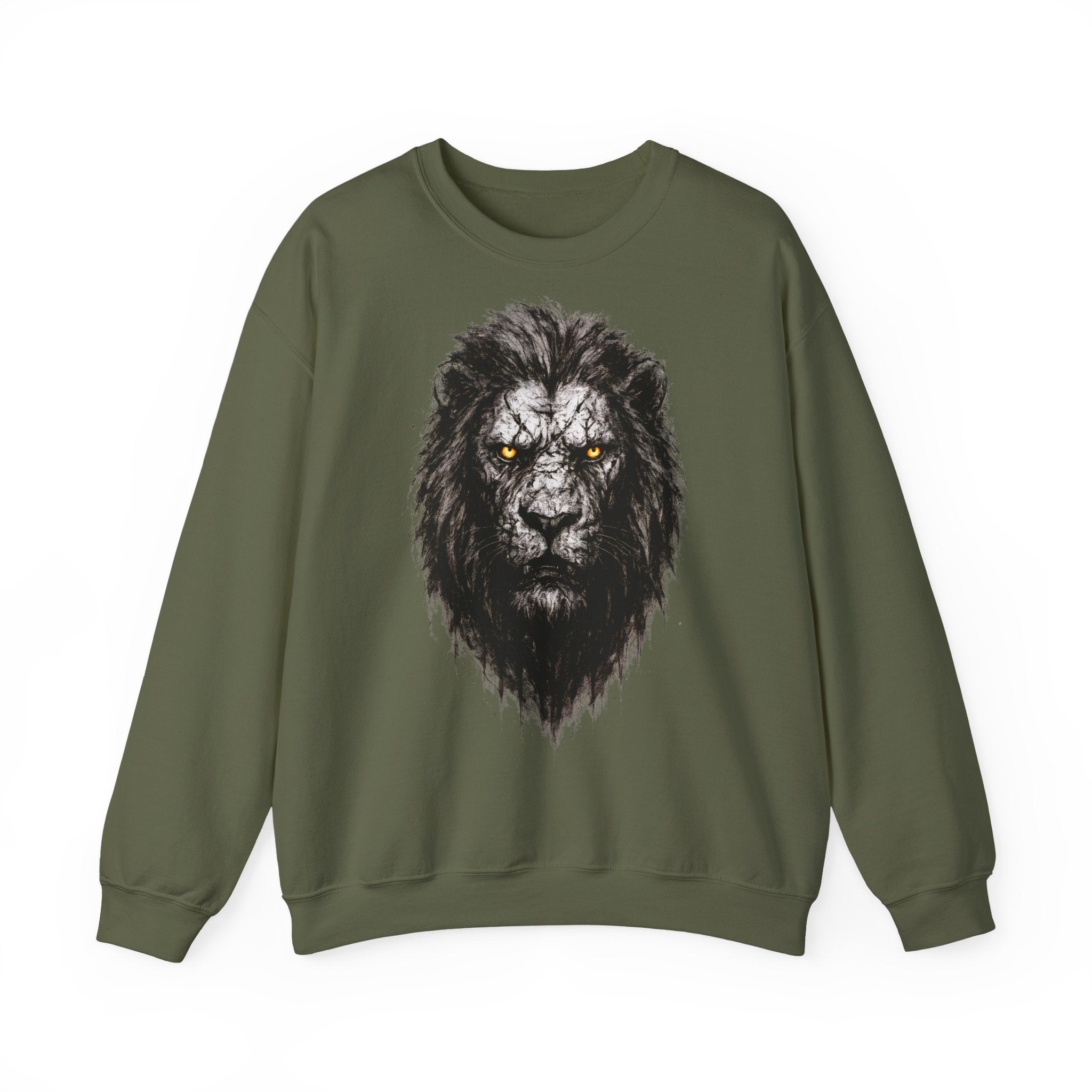 Löwe: Animals-Collection, Frontprint, Unisex Sweatshirt, Majestic Lion