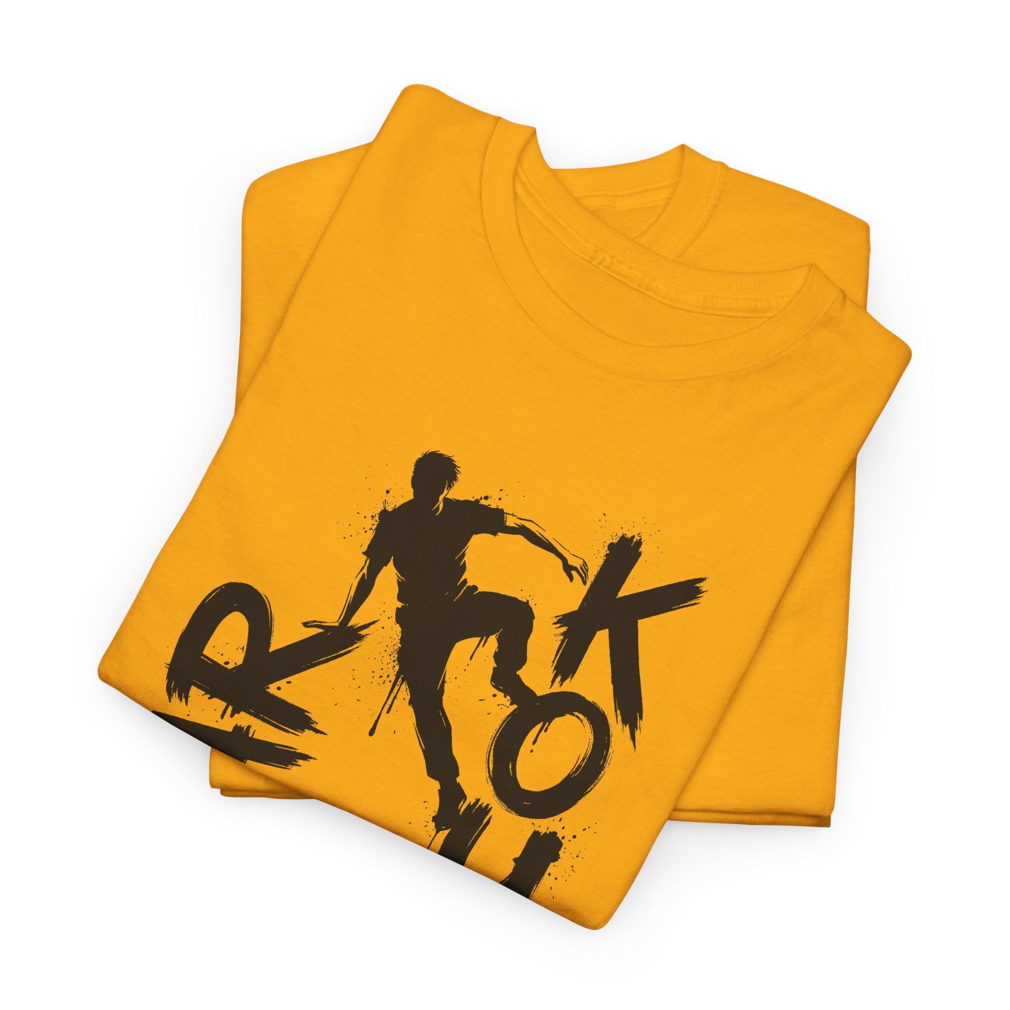Parkour 11: Frontprint, Unisex T-Shirt - Urban Stunt Silhouette Crewneck