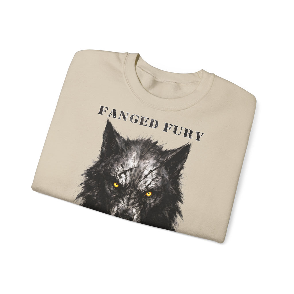 Wolf - Fanged Fury: Animals-Collection, Frontprint, Unisex Sweatshirt