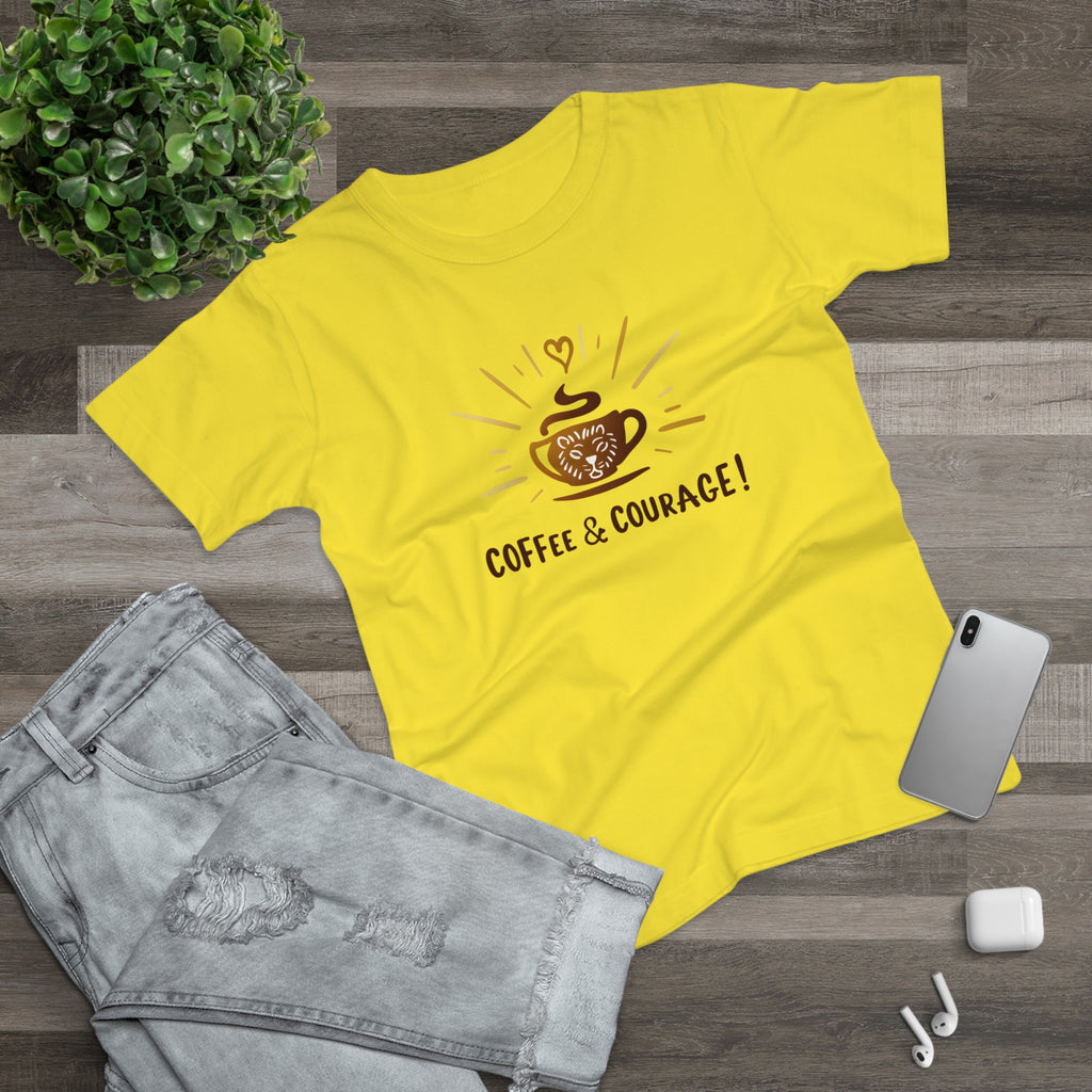 Coffee & Courage, Frontprint, Women's T-Shirt