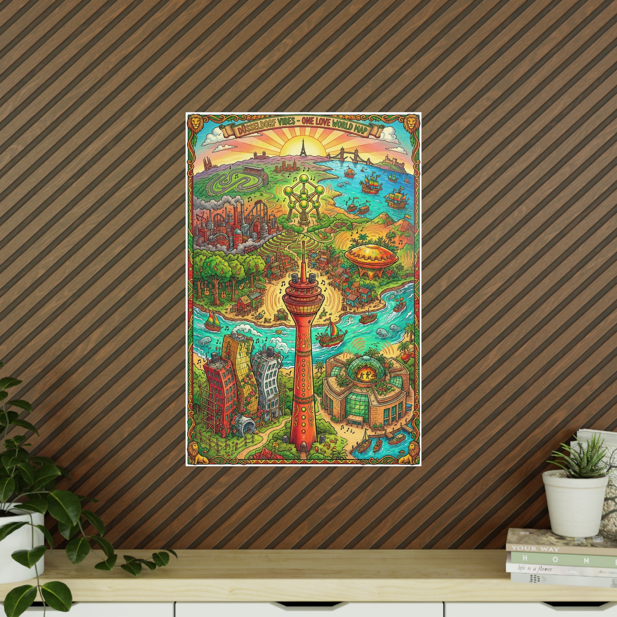 Poster 60 x 90: Düsseldorf (Reggae Collection)