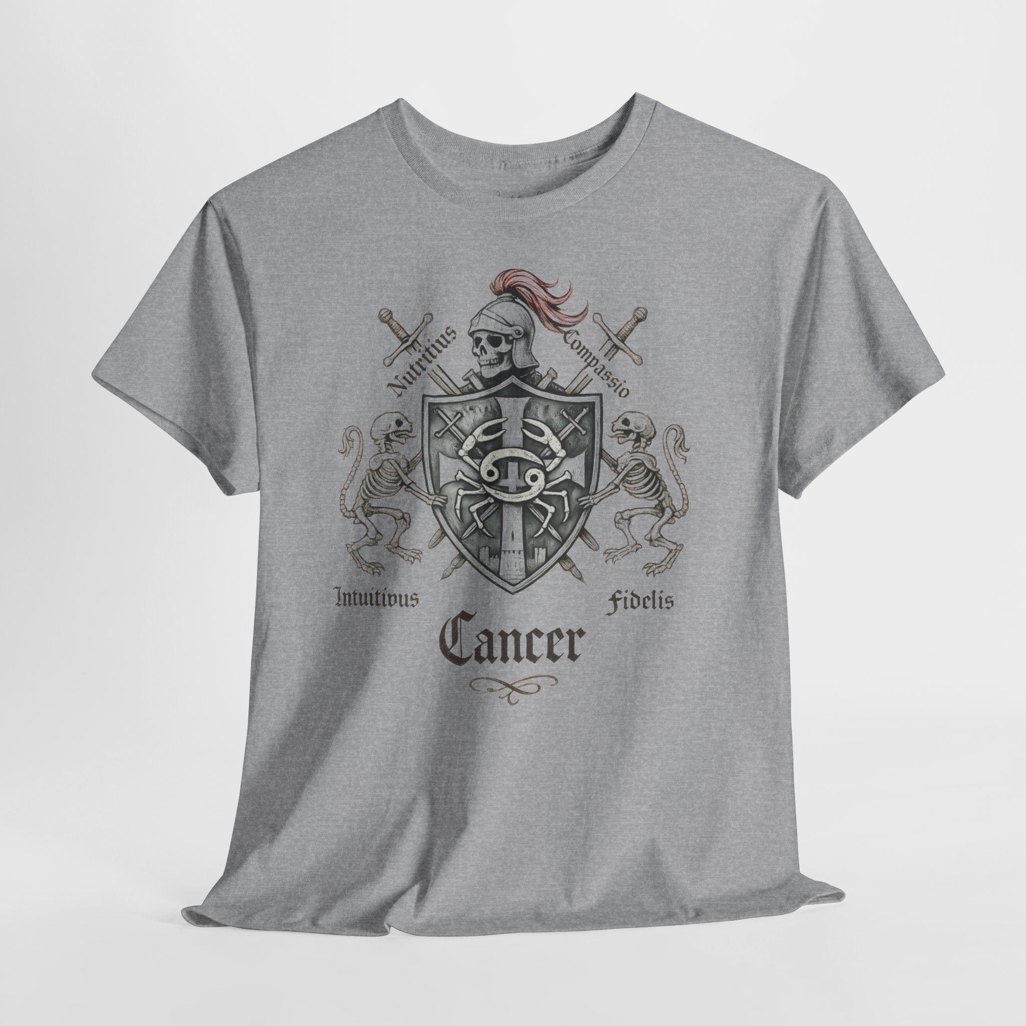 Krebs: Frontprint, Unisex T-Shirt **Grimwater-Edition** Sternzeichen Astrologie (Cancer)