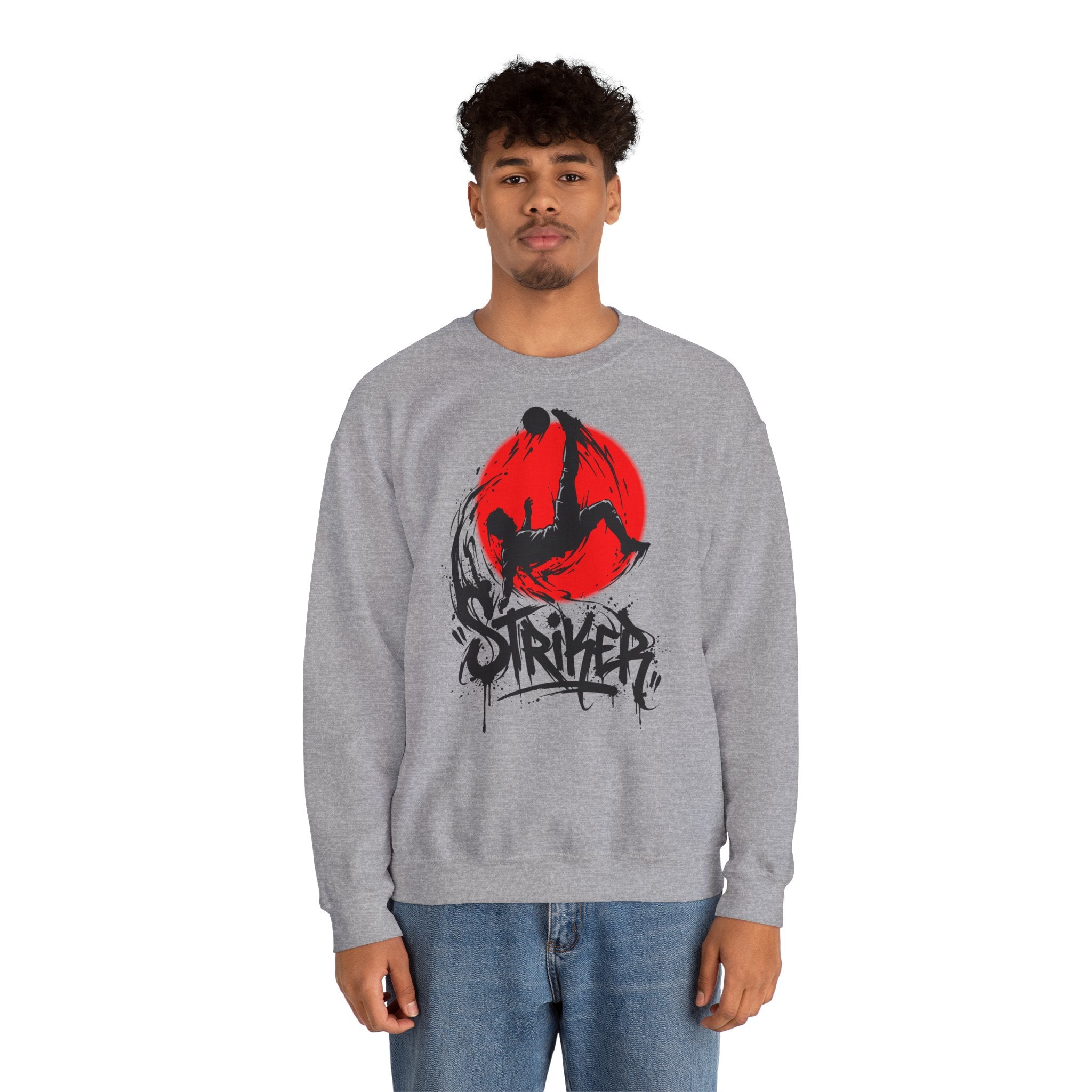 Soccer Striker 01: Frontprint, Unisex Sweatshirt
