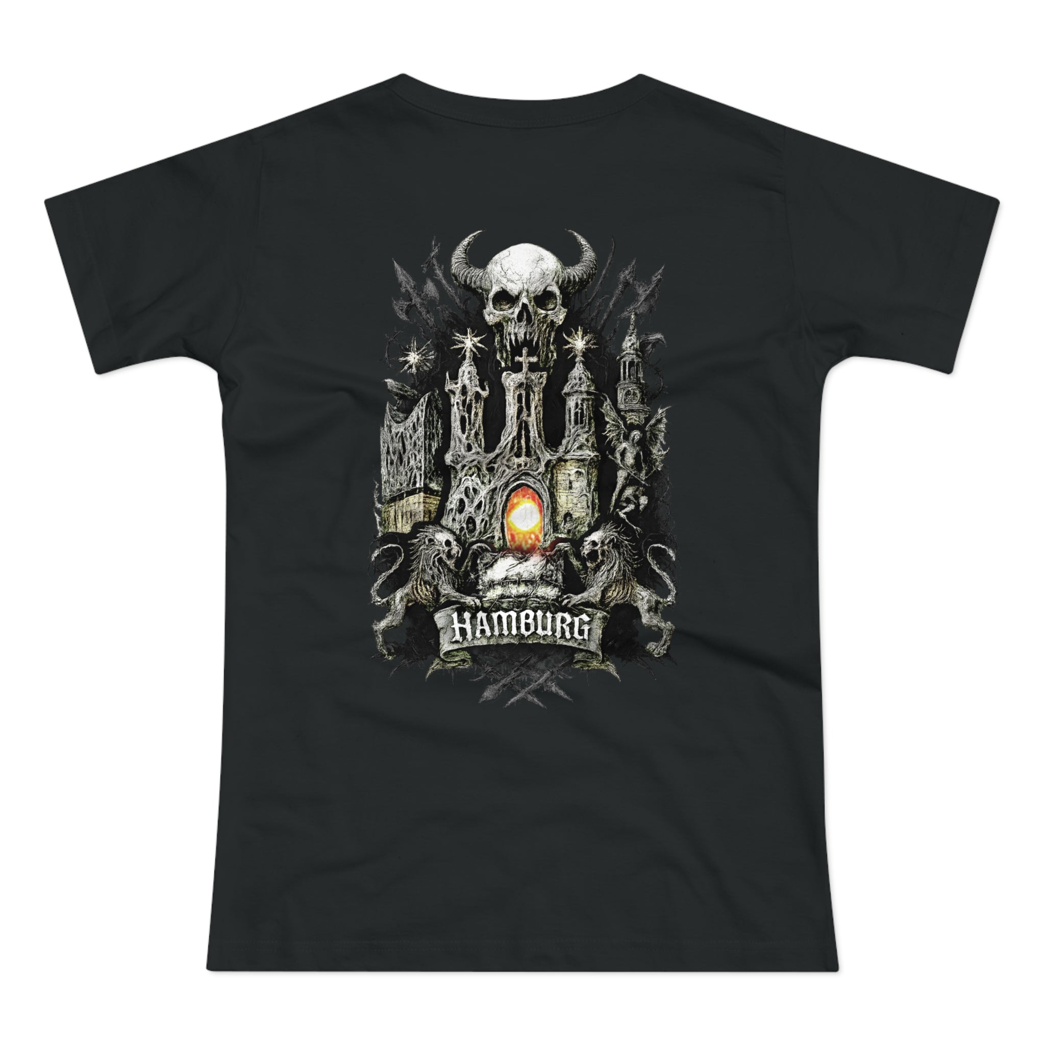 Hamburg "Night Crew" - Front-/Backprint, Womens' T-Shirt: **Grimwater-Edition**