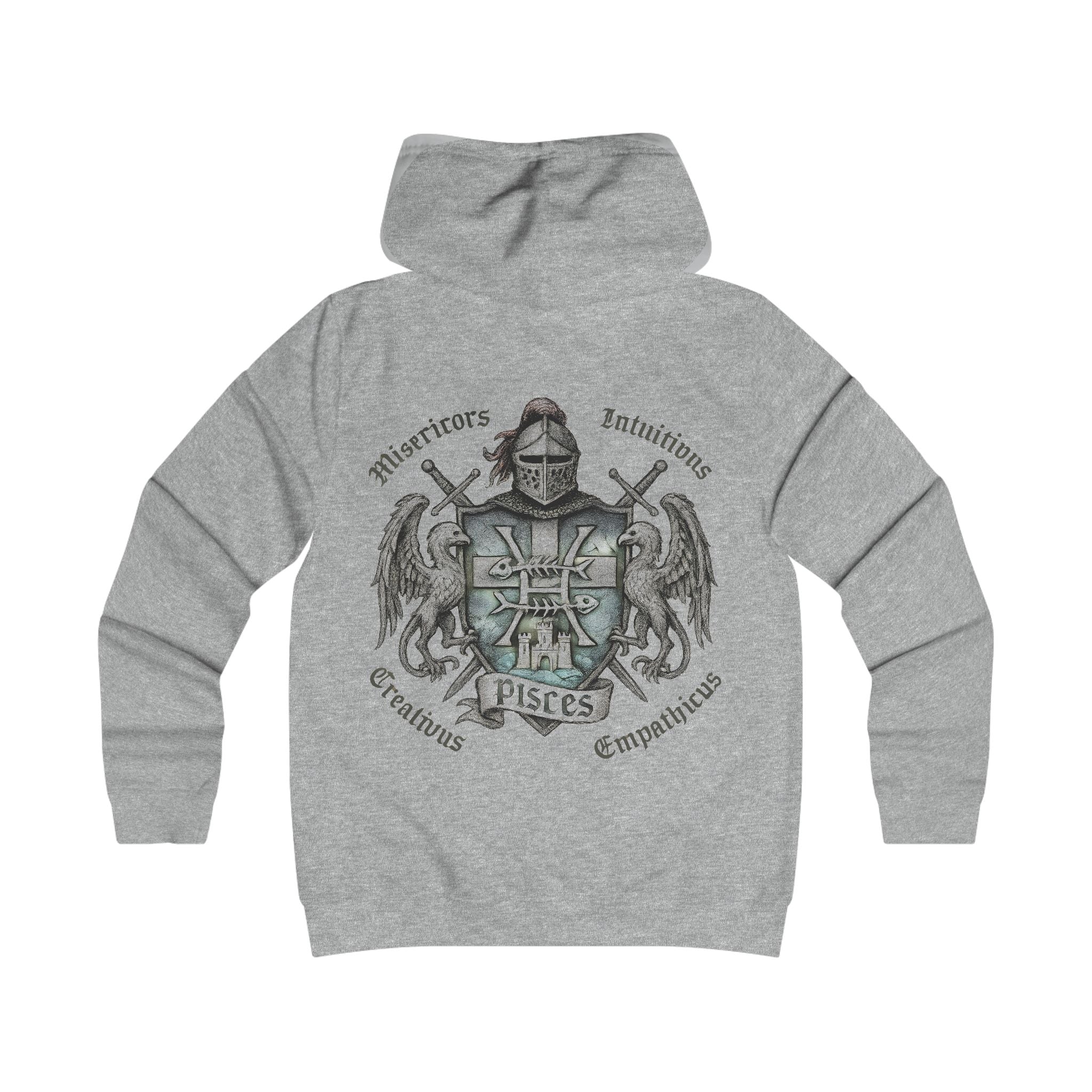 Fische - Backprint, Womens' Hoodie -  **Grimwater Edition** Sternzeichen Astrologie (Pisces)