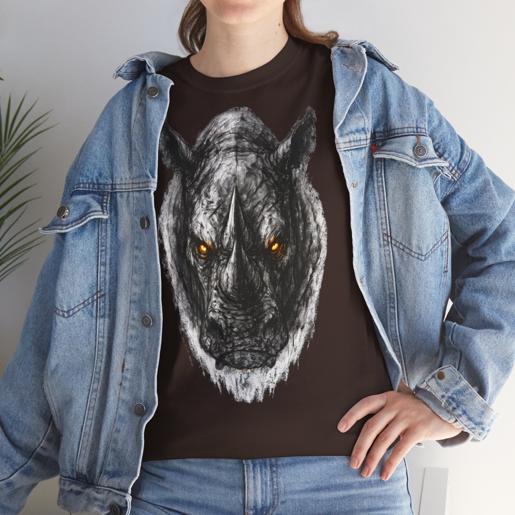 Nashorn: Frontprint, Unisex T-Shirt - Animal-Collection