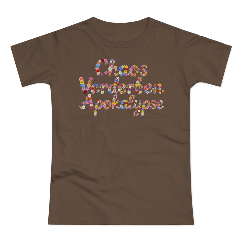 Chaos Verderben Apokalypse, Womens' T-Shirt, Floral Script