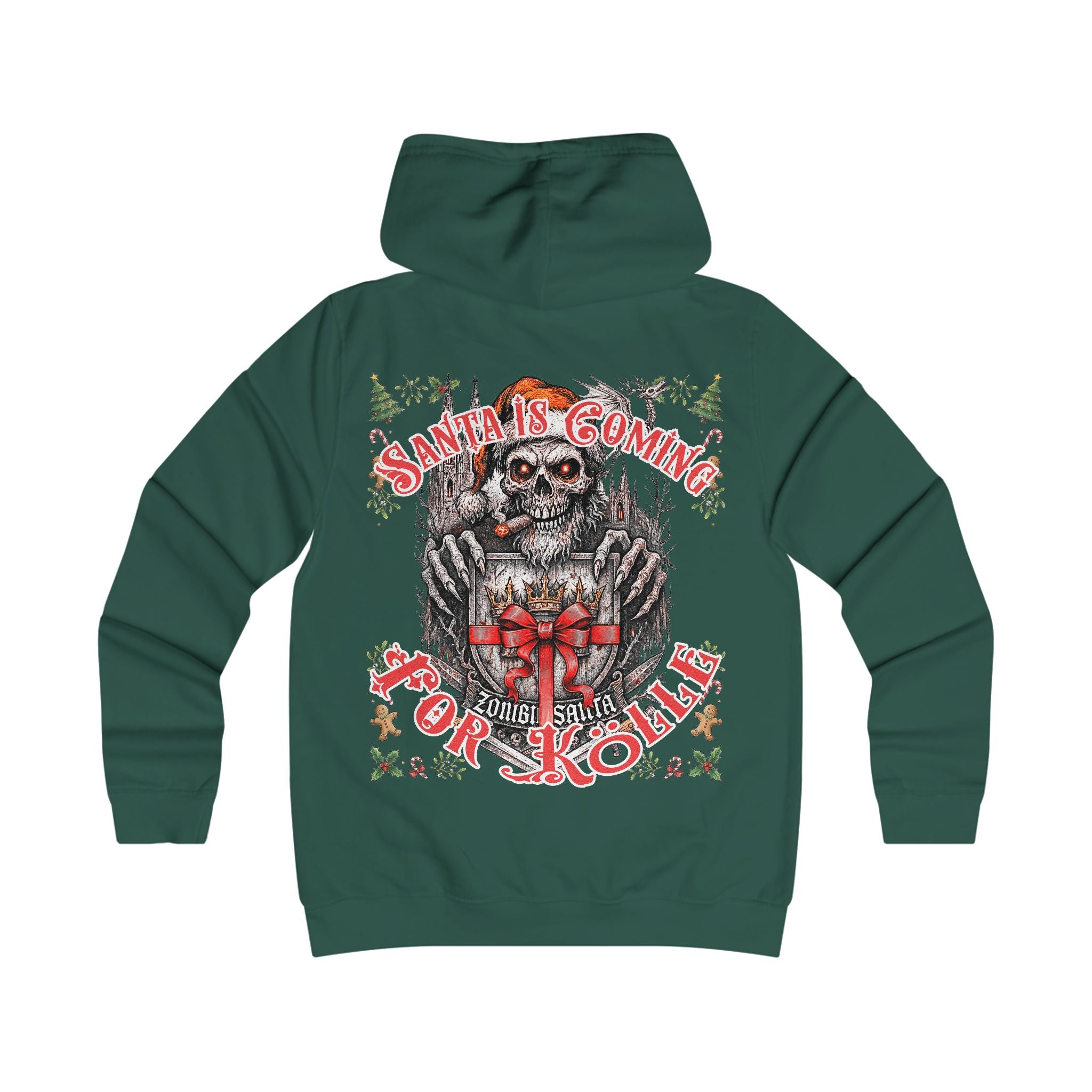 Santa Claus coming 4 Kölle: Front-/Backprint, Womens' Hoodie