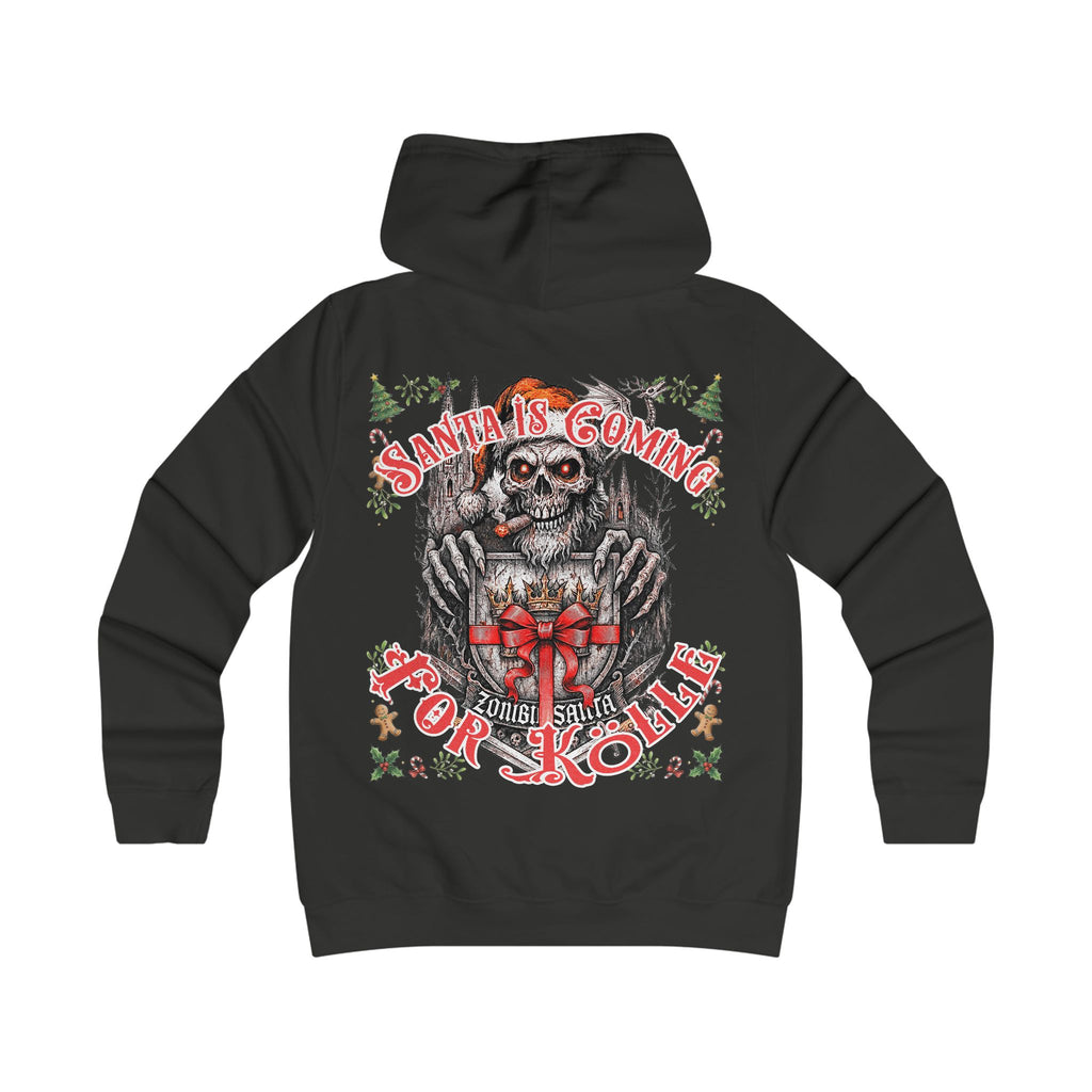 Santa Claus coming 4 Kölle: Front-/Backprint, Womens' Hoodie