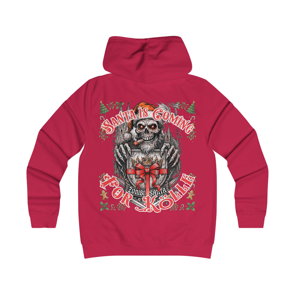 Santa Claus coming 4 Kölle: Front-/Backprint, Womens' Hoodie