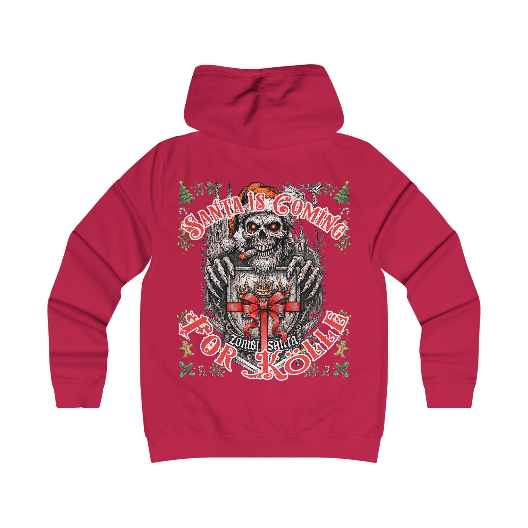 Santa Claus coming 4 Kölle: Front-/Backprint, Womens' Hoodie