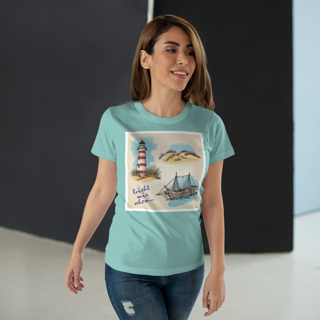 Lighthouse Bliss. Frontprint, Women's T-Shirt, Nautical Tee, Summer Fashion, Beach Vibe, Gift for Ocean Lovers