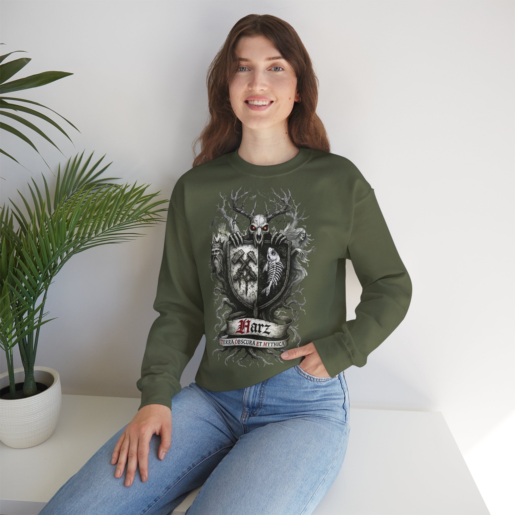 Der Harz: Harz-Collection, Frontprint, Unisex Sweatshirt **Grimwater-Edition**