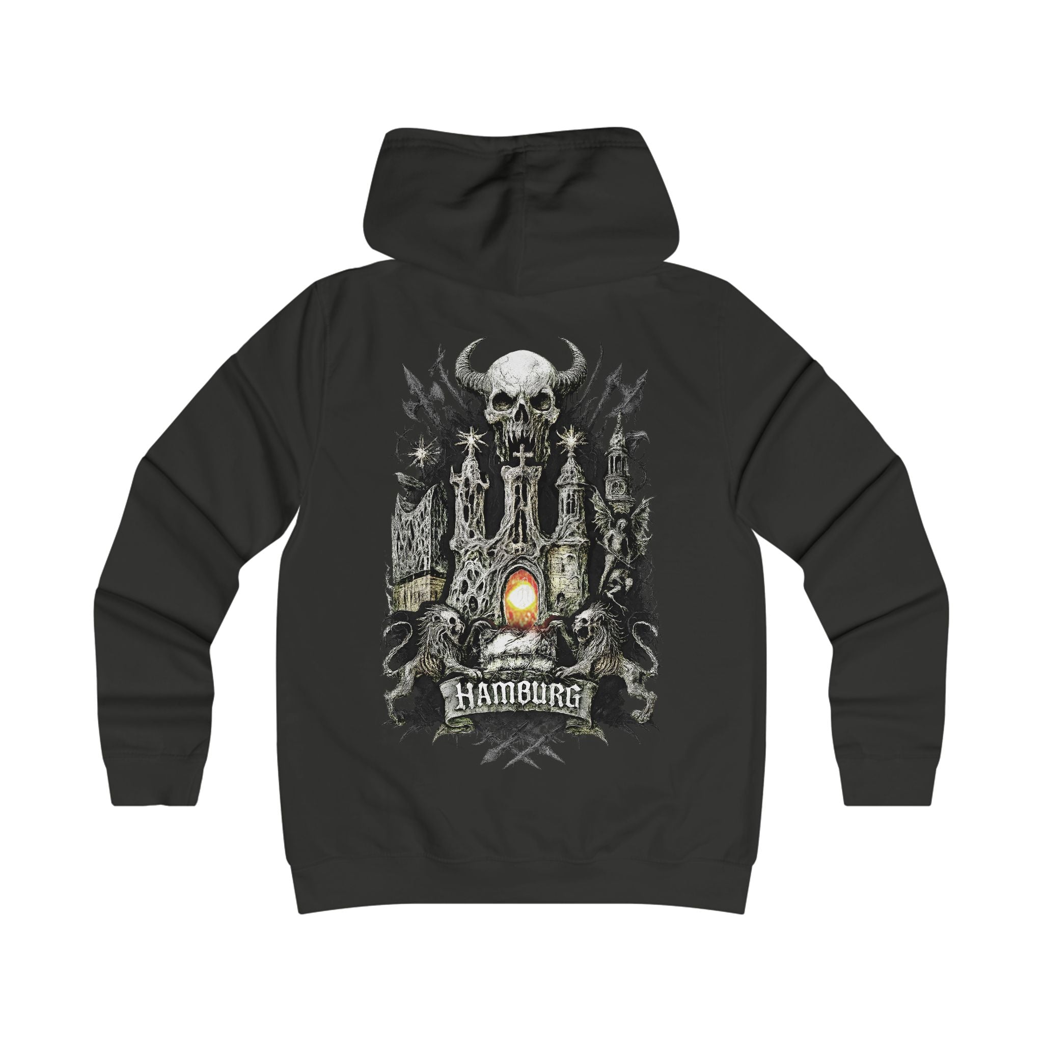 Hamburg "Night Crew" - Front-/Backprint Womens' Hoodie: **Grimwater-Edition**