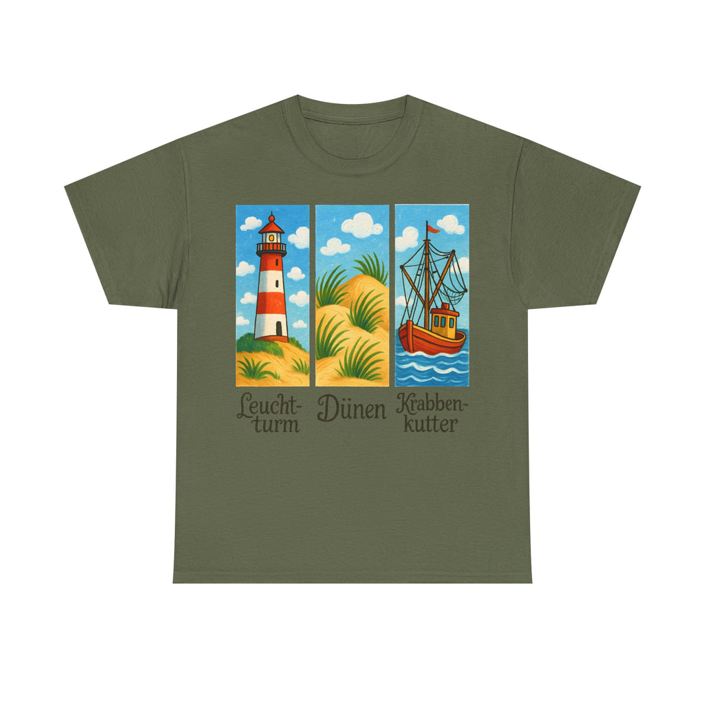 Nordsee, Ostsee - Reicht mir schon! Frontprint, Unisex T-Shirt