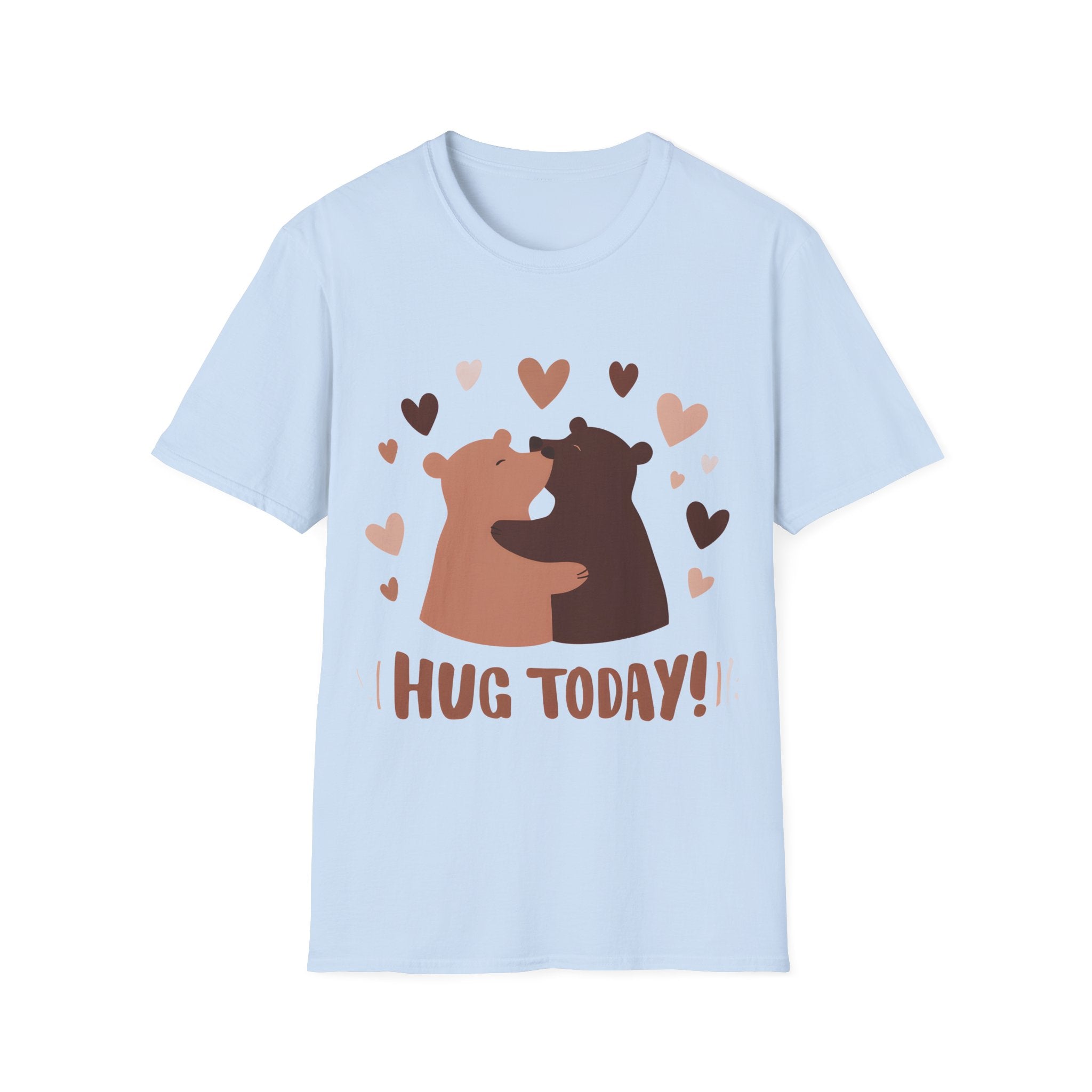 Don't wait: Hug Today! Life is Short (Love Reminder) Slim geschnittenes Unisex T-Shirt
