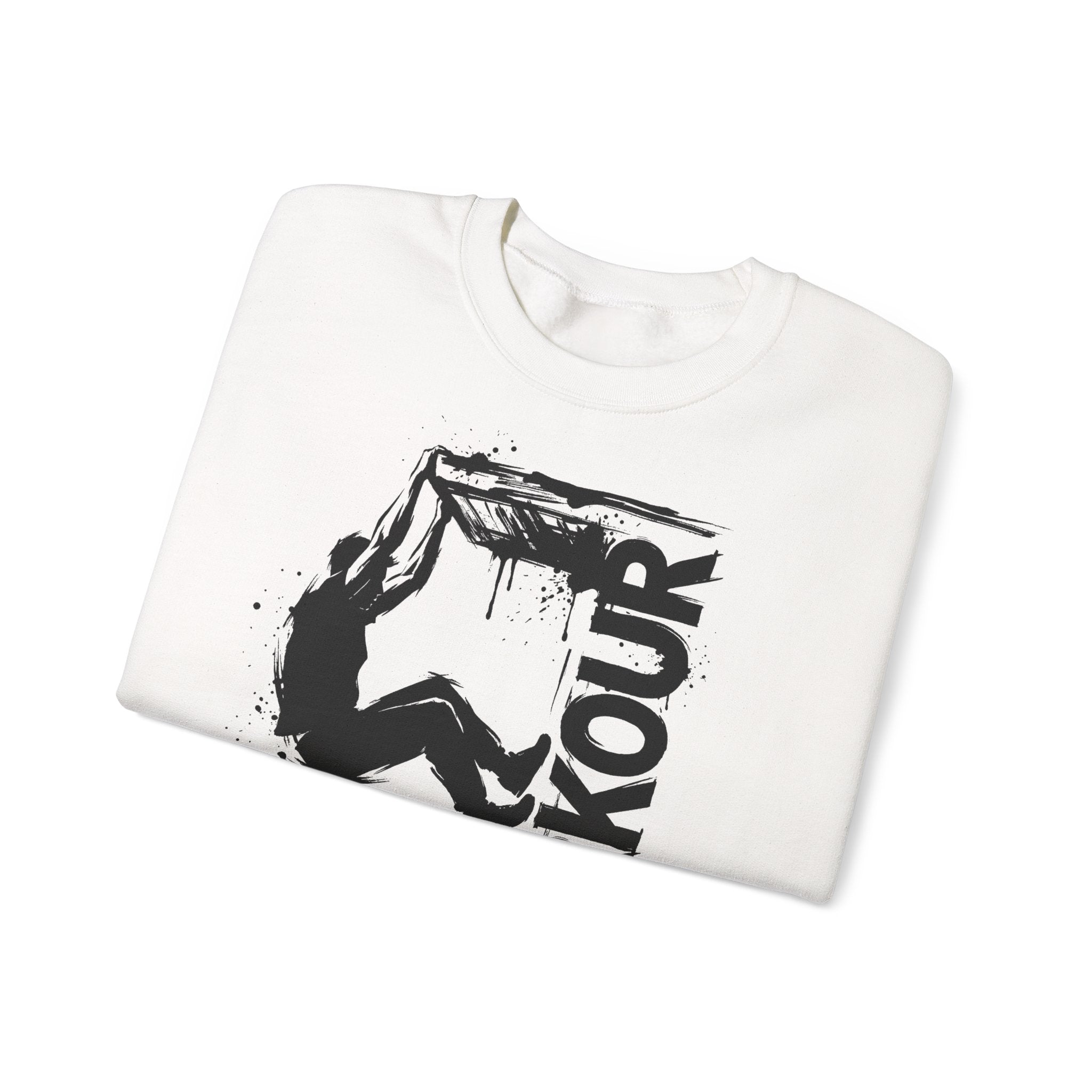Parkour 09: Frontprint, Unisex Sweatshirt - Urban Stunt Silhouette Crewneck