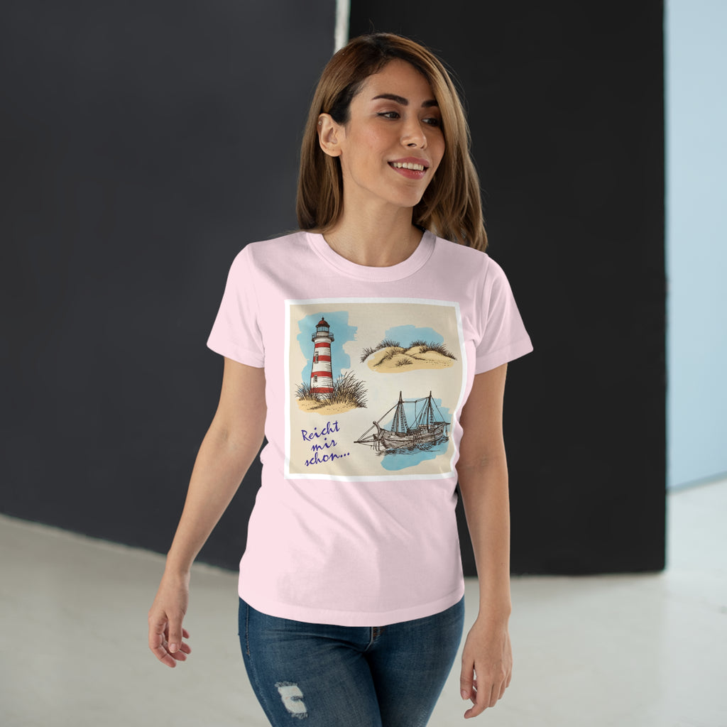Lighthouse Bliss. Frontprint, Women's T-Shirt, Nautical Tee, Summer Fashion, Beach Vibe, Gift for Ocean Lovers