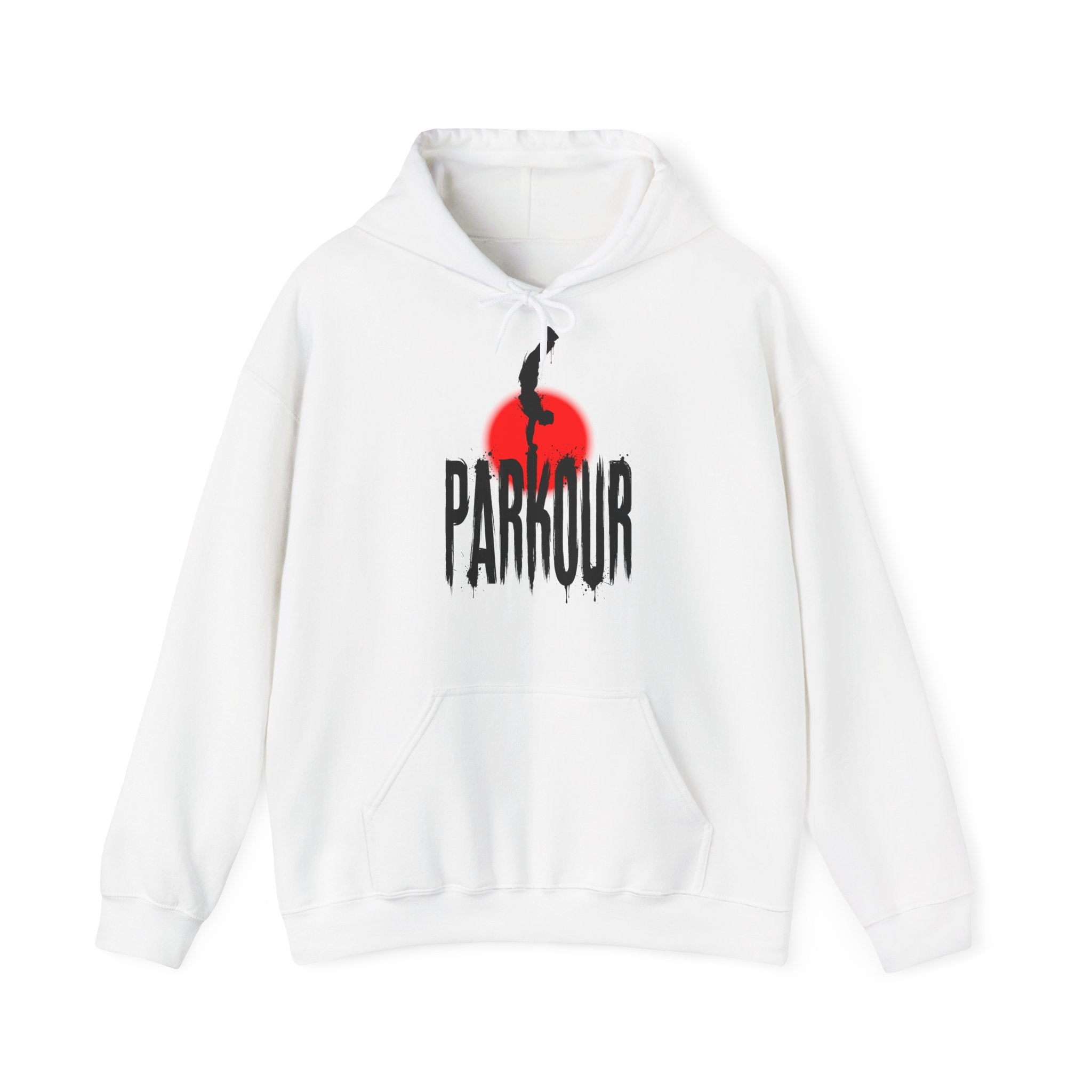 Parkour B: Frontprint, Unisex Sweatshirt - Urban Stunt Silhouette Crewneck