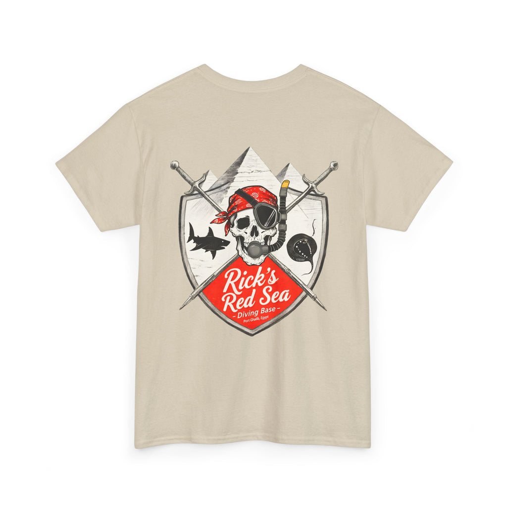 Diving Base Port Ghalib: Front-/Backprint, Unisex T-Shirt