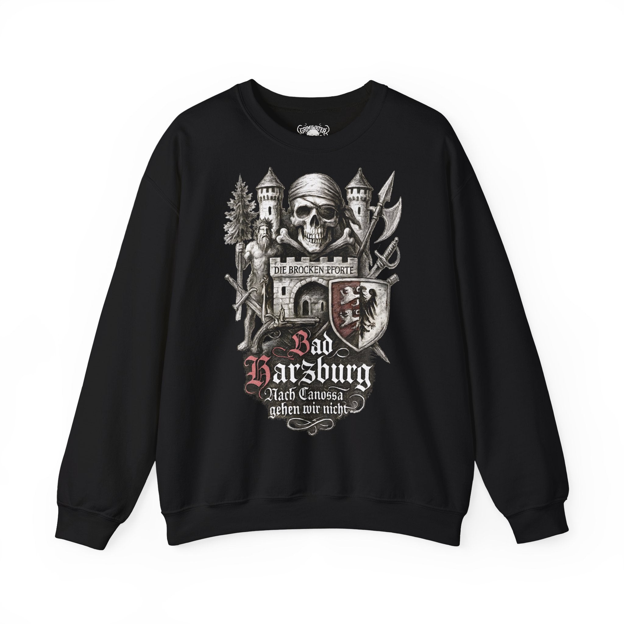 Bad Harzburg: Harz-Collection, Frontprint, Unisex Sweatshirt **Grimwater-Edition**