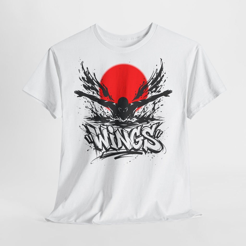 Schwimmen - WINGS (Delfin Schmetterling): Frontprint, Unisex T-Shirt
