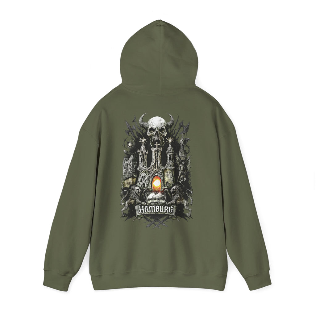 Hamburg "Night Crew" - Front-/Backprint Unisex Hoodie: **Grimwater-Edition**