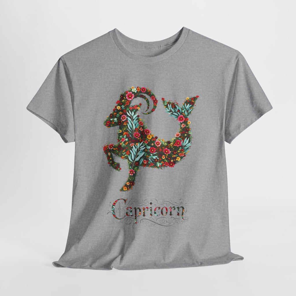 Capricorn Floral Zodiac Unisex Heavy Cotton Tee, Zodiac Shirt, Astrology Apparel, Gift for December Birthdays, Personalized T-Shirt, [...]