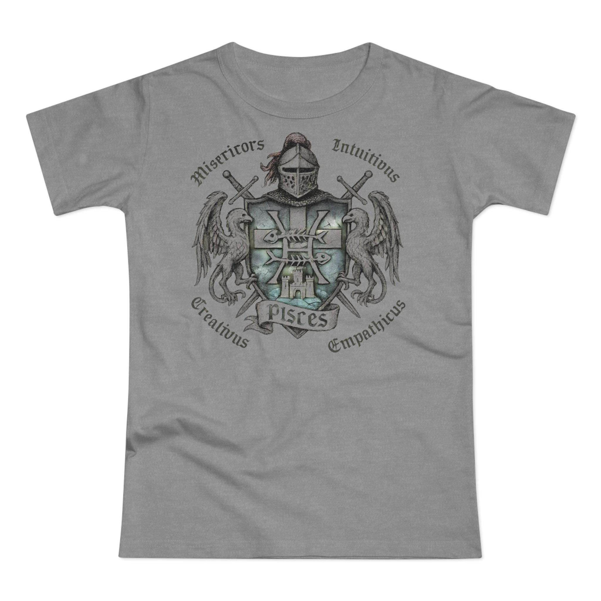 Fische: Frontprint, Womens' T-Shirt **Grimwater Edition** Sternzeichen Astrologie (Pisces)