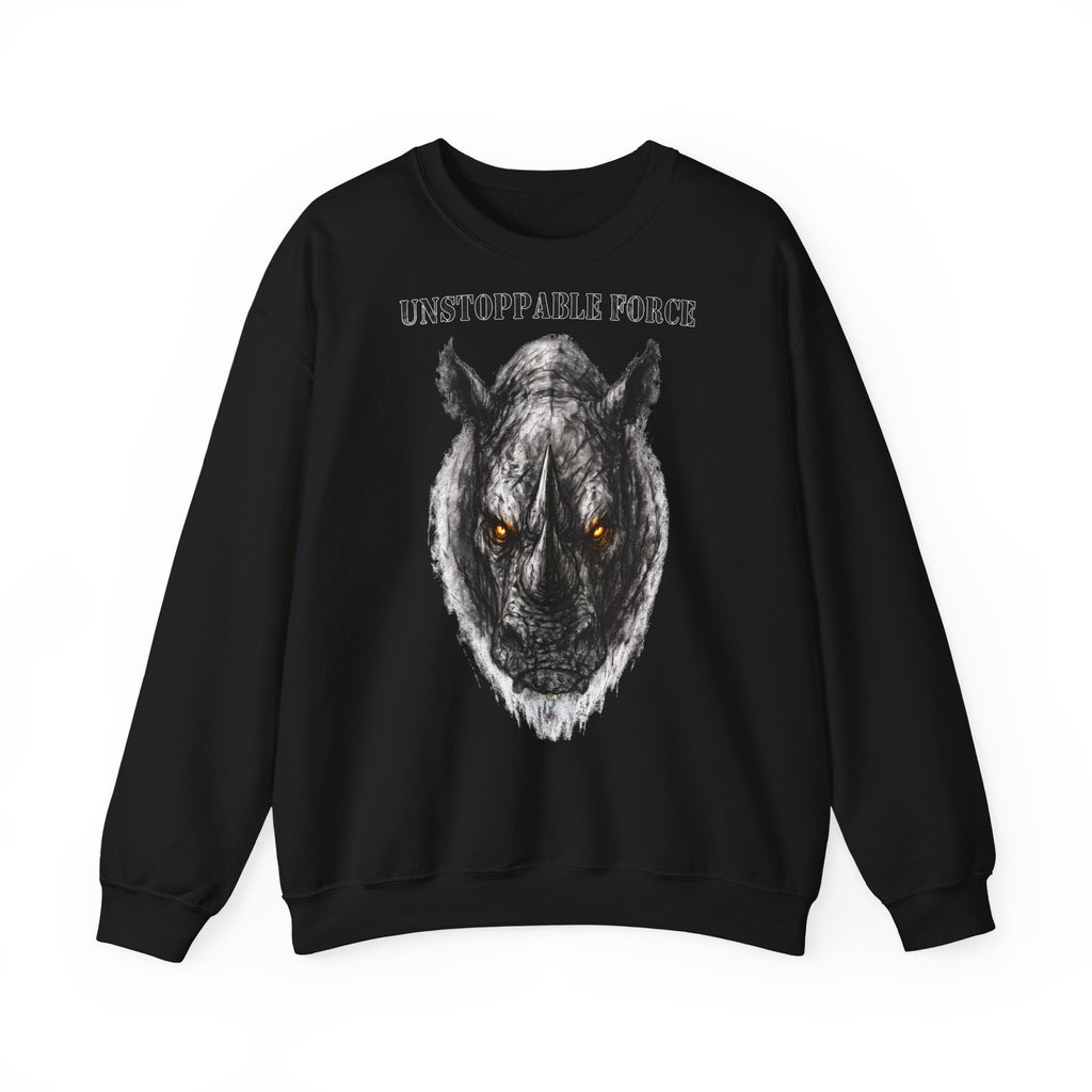 Nashorn - Unstoppable Force: Animals-Collection, Frontprint, Unisex Sweatshirt