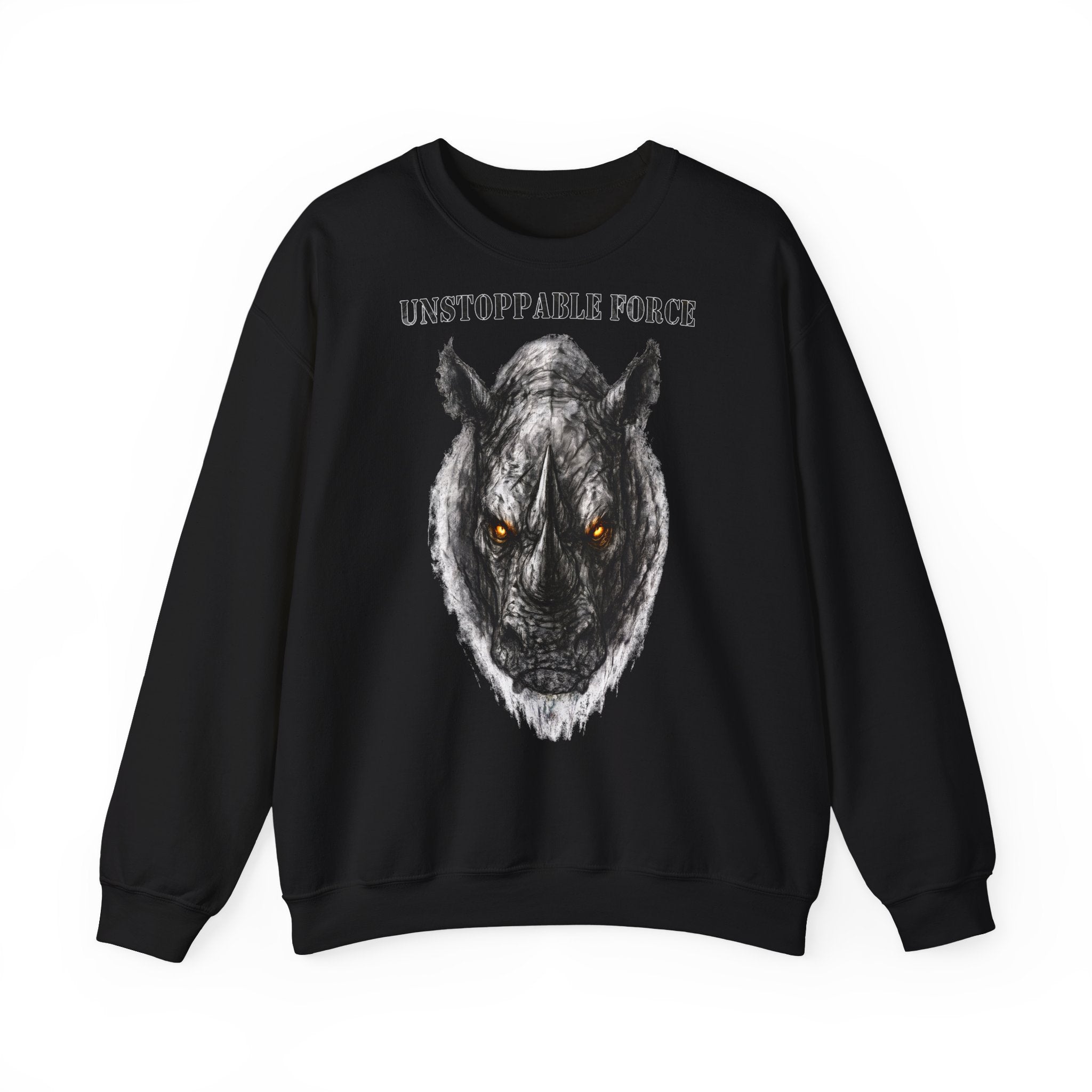 Nashorn - Unstoppable Force: Animals-Collection, Frontprint, Unisex Sweatshirt