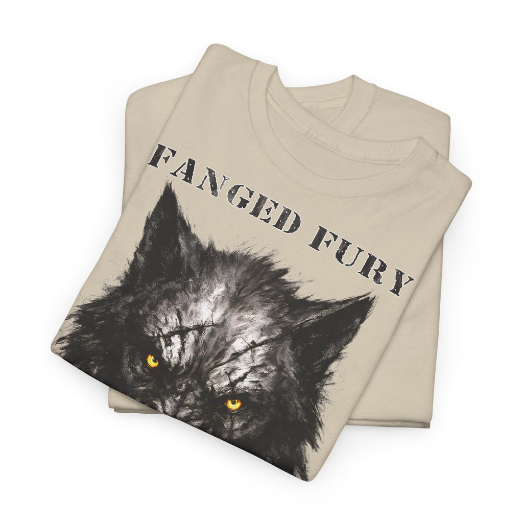Wolf - Fanged Fury: Frontprint, Unisex T-Shirt - Animal-Collection