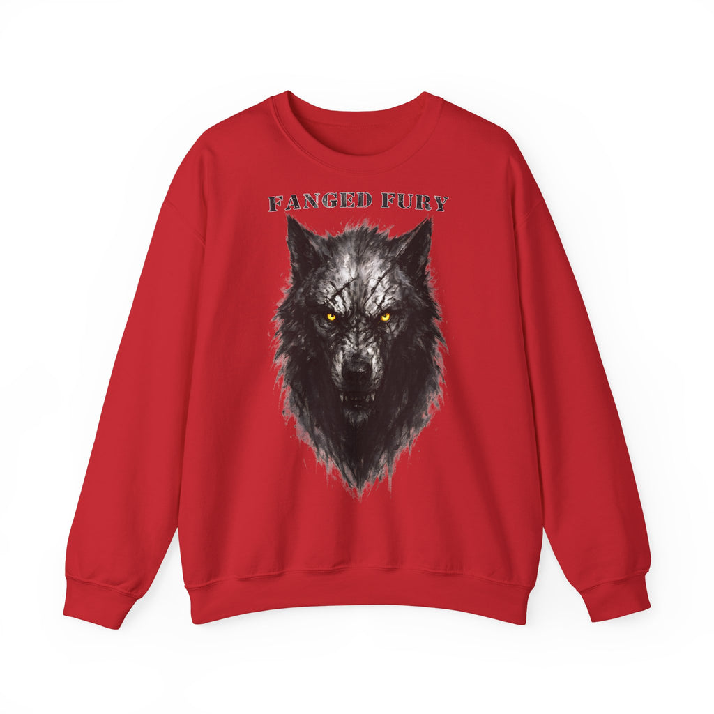 Wolf - Fanged Fury: Animals-Collection, Frontprint, Unisex Sweatshirt