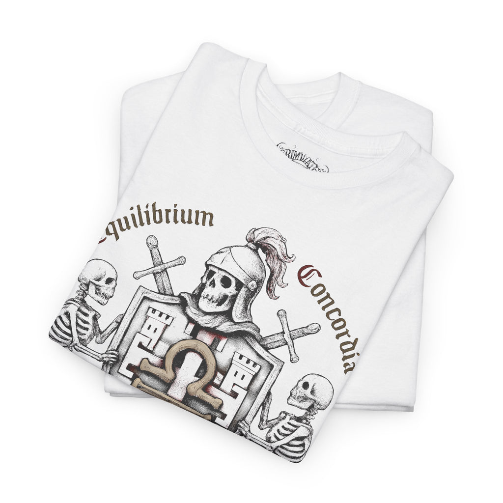 Waage: Frontprint, Unisex T-Shirt **Grimwater-Edition** Sternzeichen Astrologie (Libra)