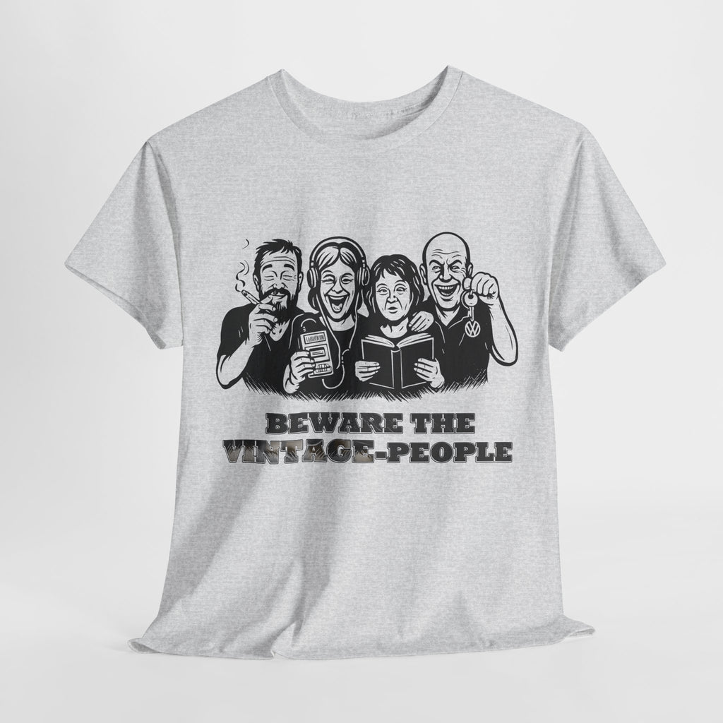Vintage People - Retro Walkman, VW Bully, Peace Love Rock'n Roll Shirt