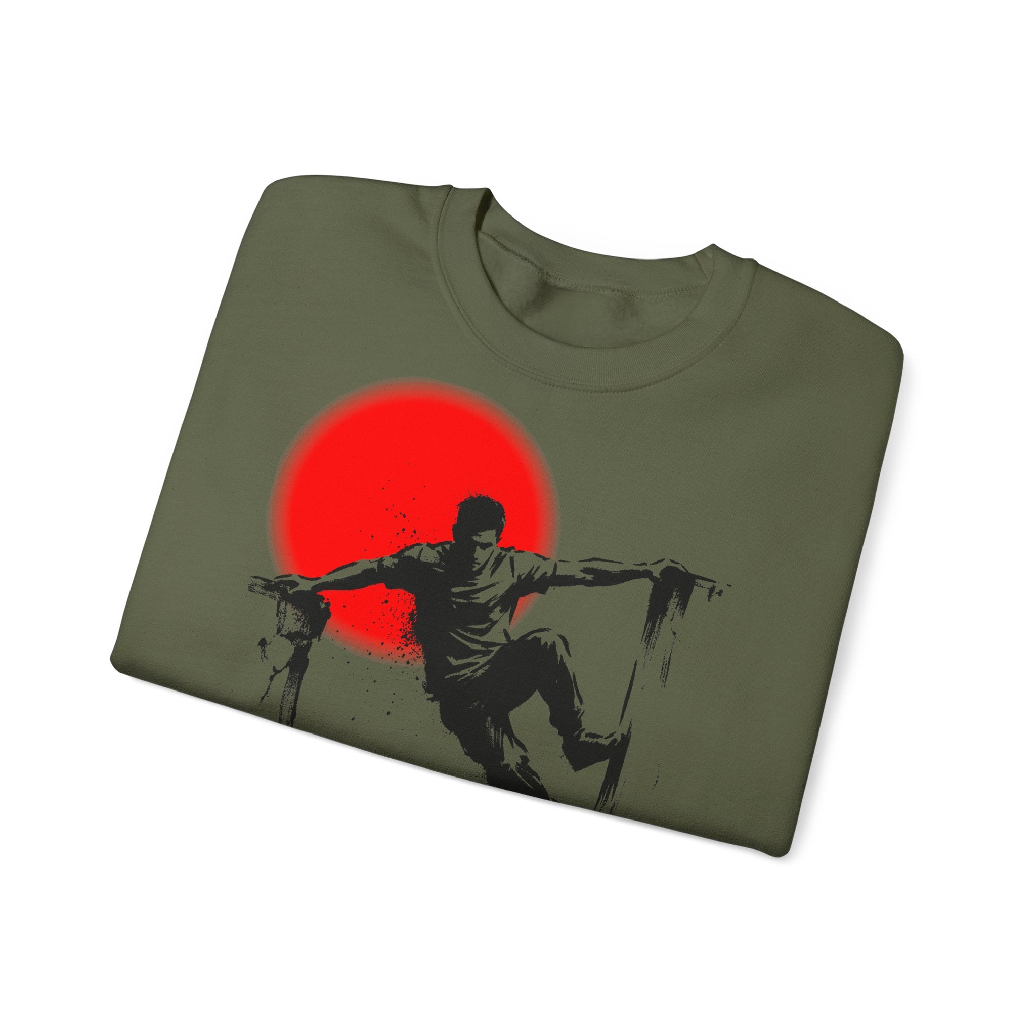 Parkour D: Front-/Backprint, Unisex Sweatshirt - Urban Stunt Silhouette Crewneck
