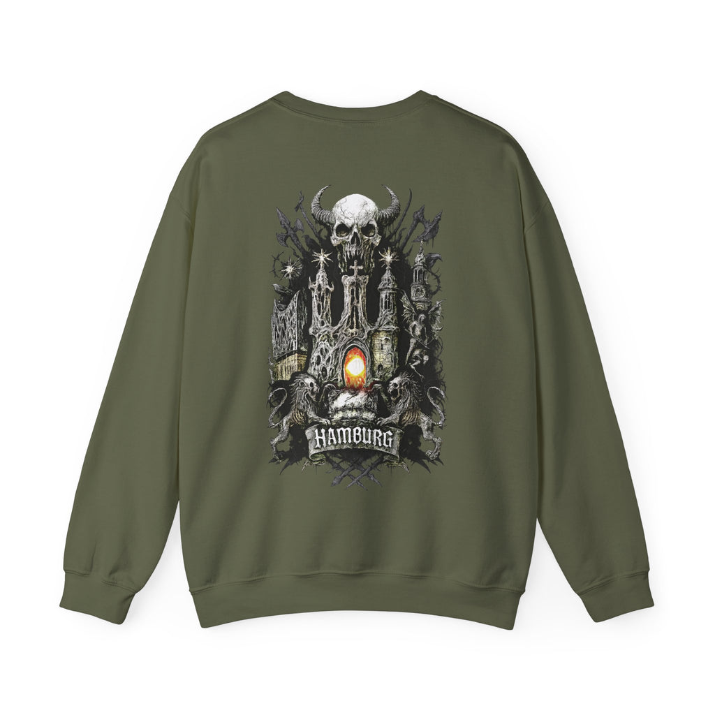 Hamburg "Night Crew" - Front-/Backprint, Unisex Sweatshirt: **Grimwater-Edition**