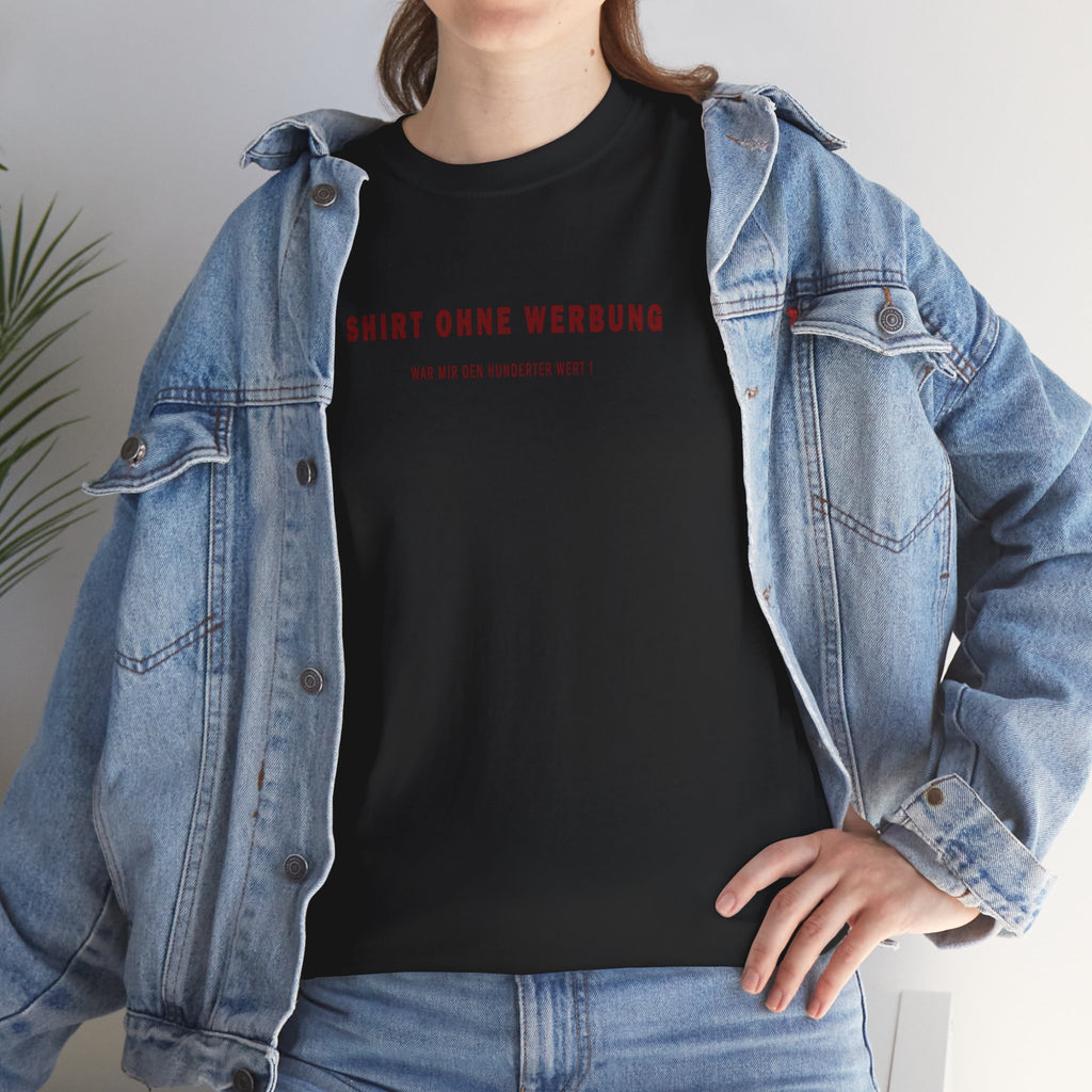 Shirt ohne Werbung: Frontprint, Unisex T-Shirt