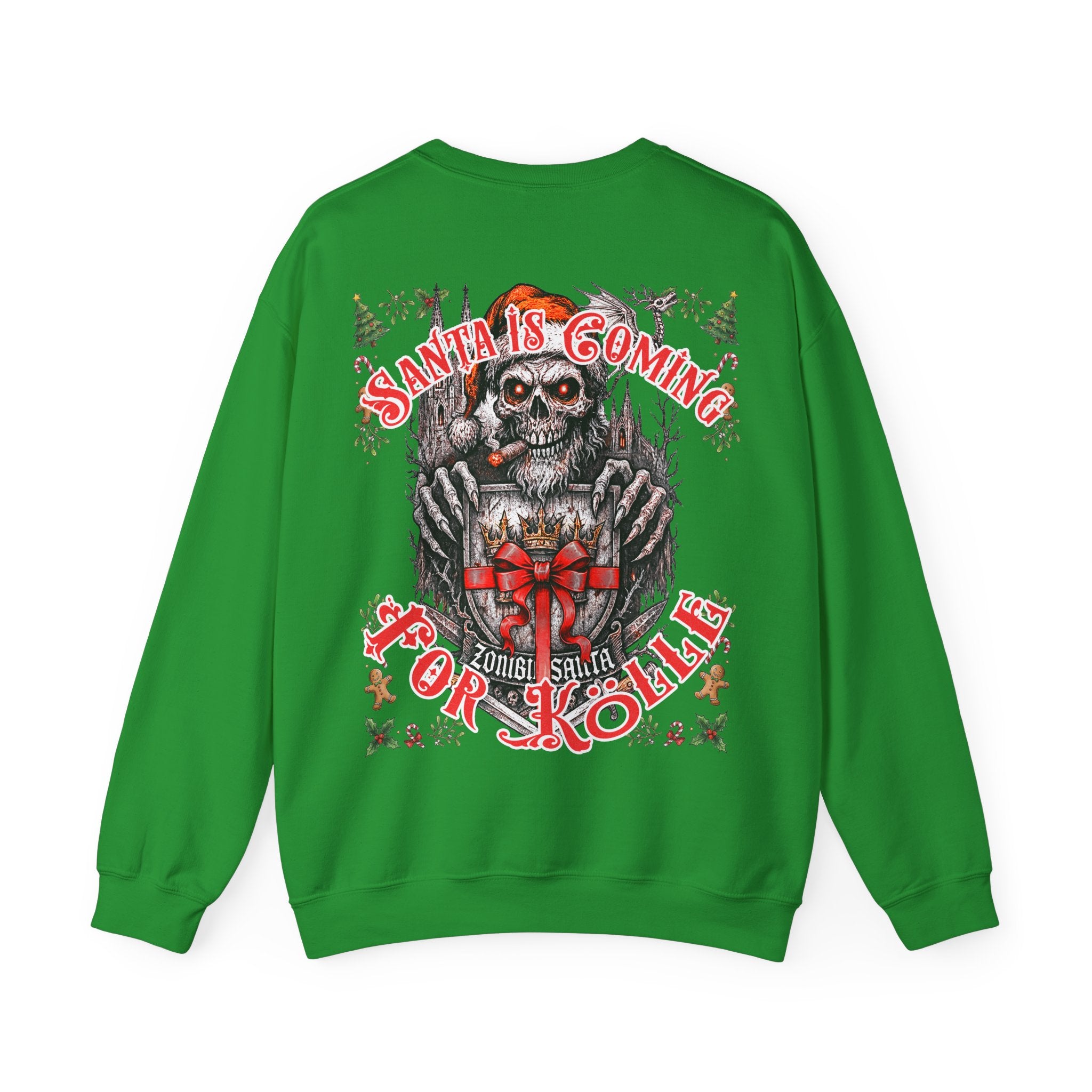 Santa Claus coming 4 Kölle: Front-/Backprint, Unisex Sweatshirt