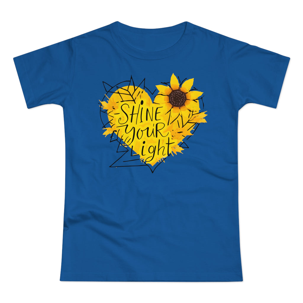 Sunflower Heart, Frontprint, Womens' T-Shirt, Shine Your Light