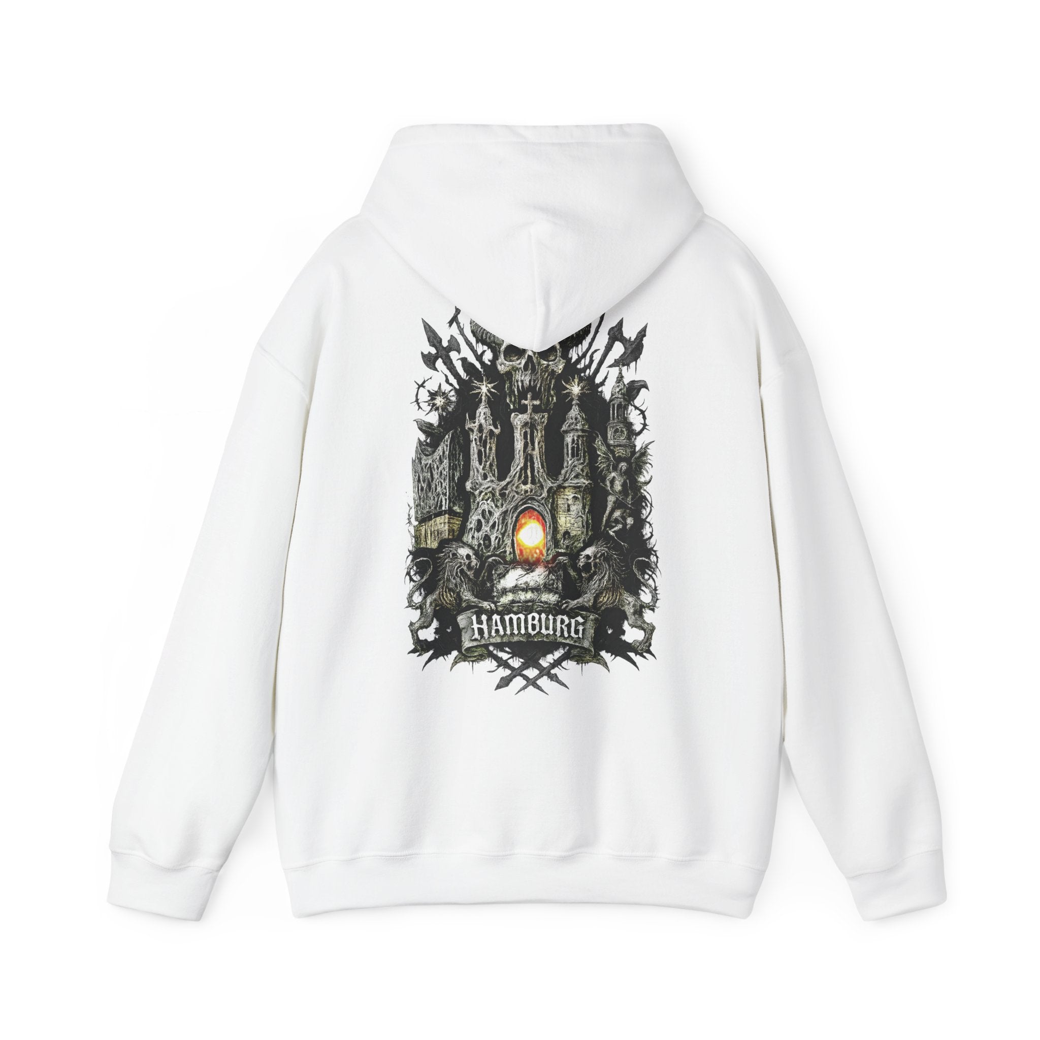 Hamburg "Night Crew" - Front-/Backprint Unisex Hoodie: **Grimwater-Edition**