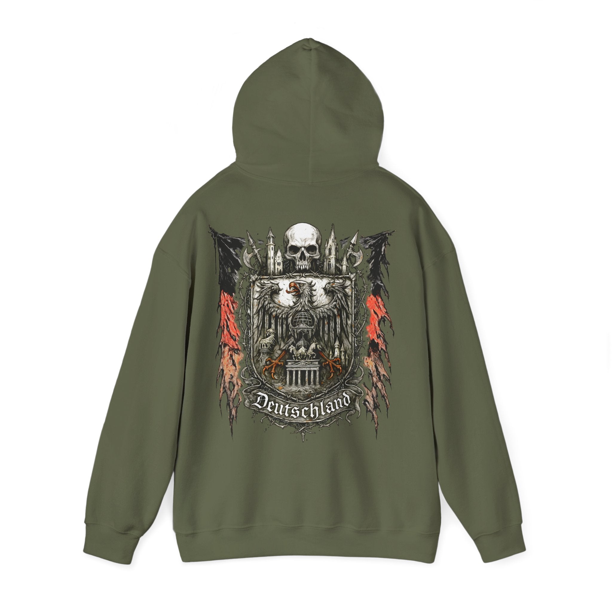 Deutschland: Front-/Backprint Unisex Hoodie **Grimwater-Edition** (Germany)