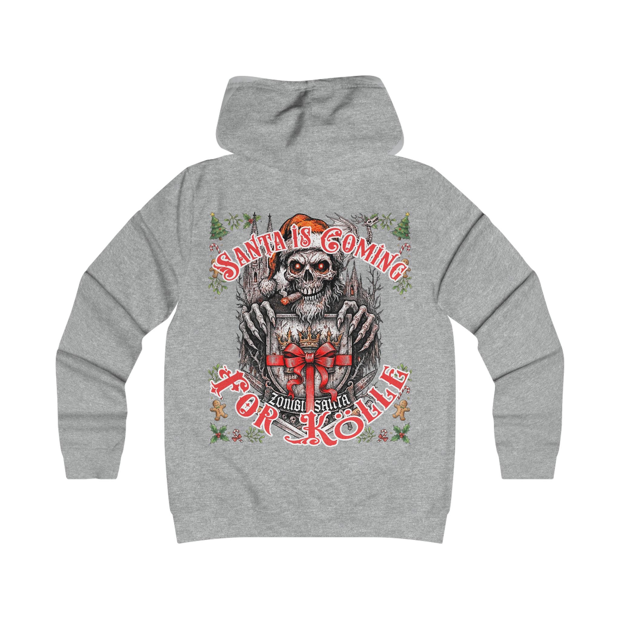 Santa Claus coming 4 Kölle: Front-/Backprint, Womens' Hoodie