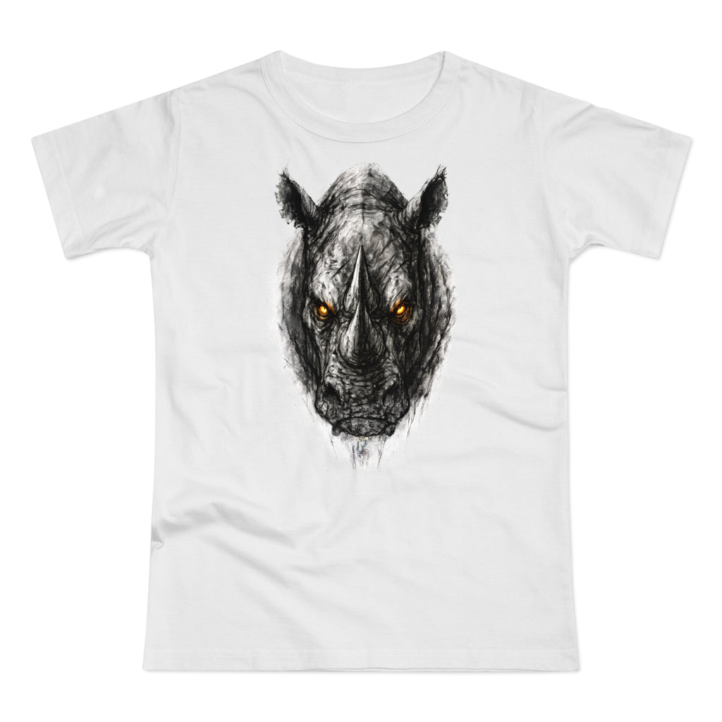 Nashorn: Frontprint, Women's T-Shirt - Animal-Collection