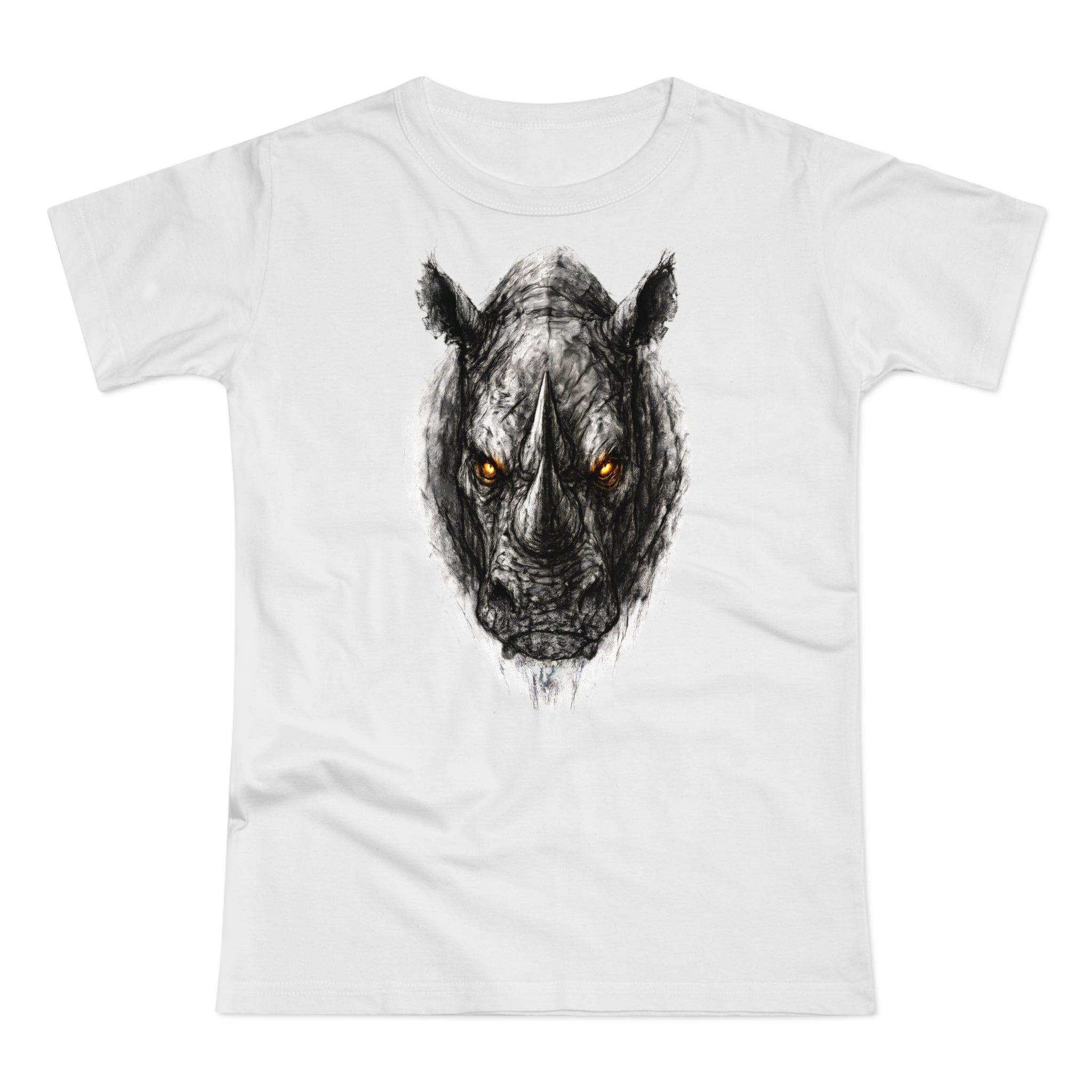 Nashorn: Frontprint, Women's T-Shirt - Animal-Collection