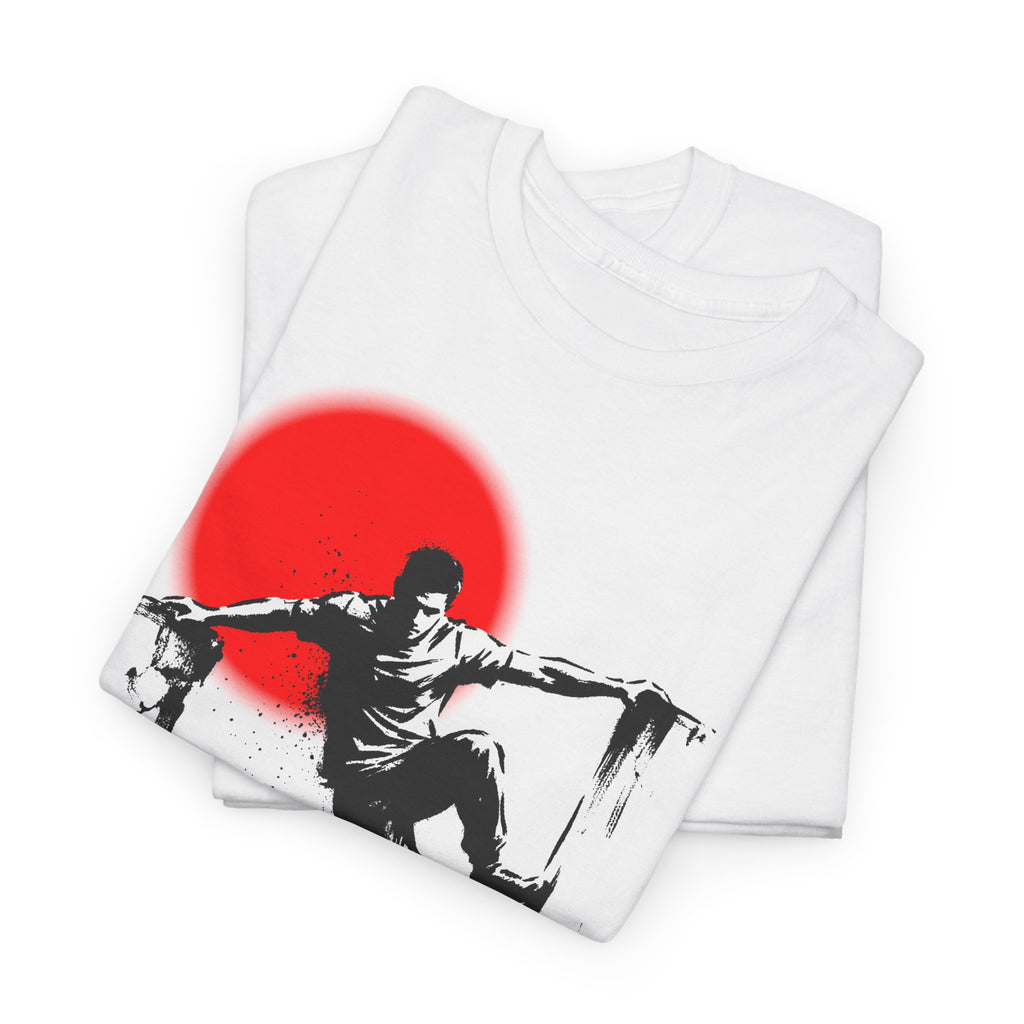 Parkour D: Front-/Backprint, Unisex T-Shirt - Urban Stunt Silhouette Crewneck