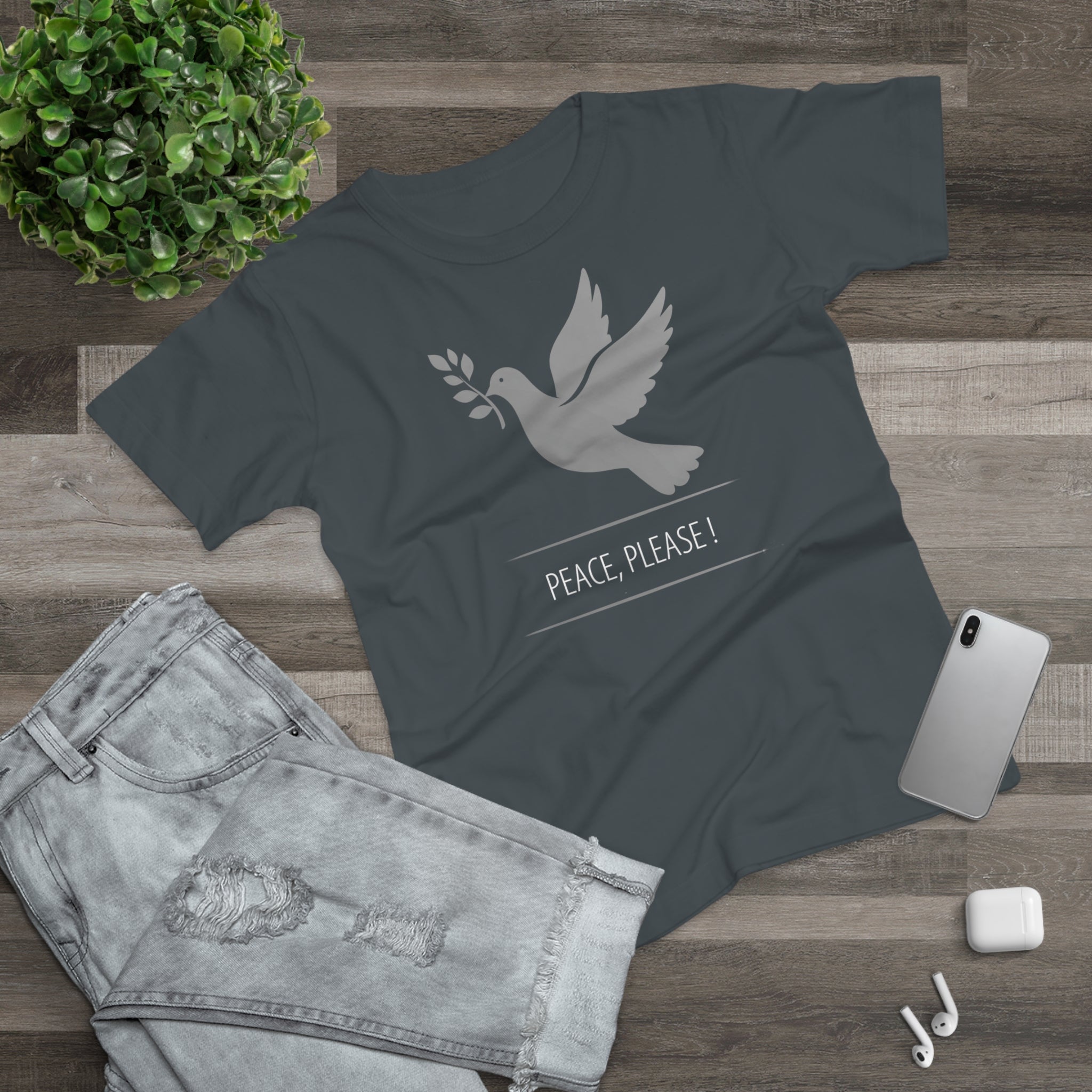 Peaceful Dove, Frontprint, Women's T-Shirt - Casual Wear, Gift for Friends, Inspirational Tee, Mindfulness, Peace Activism