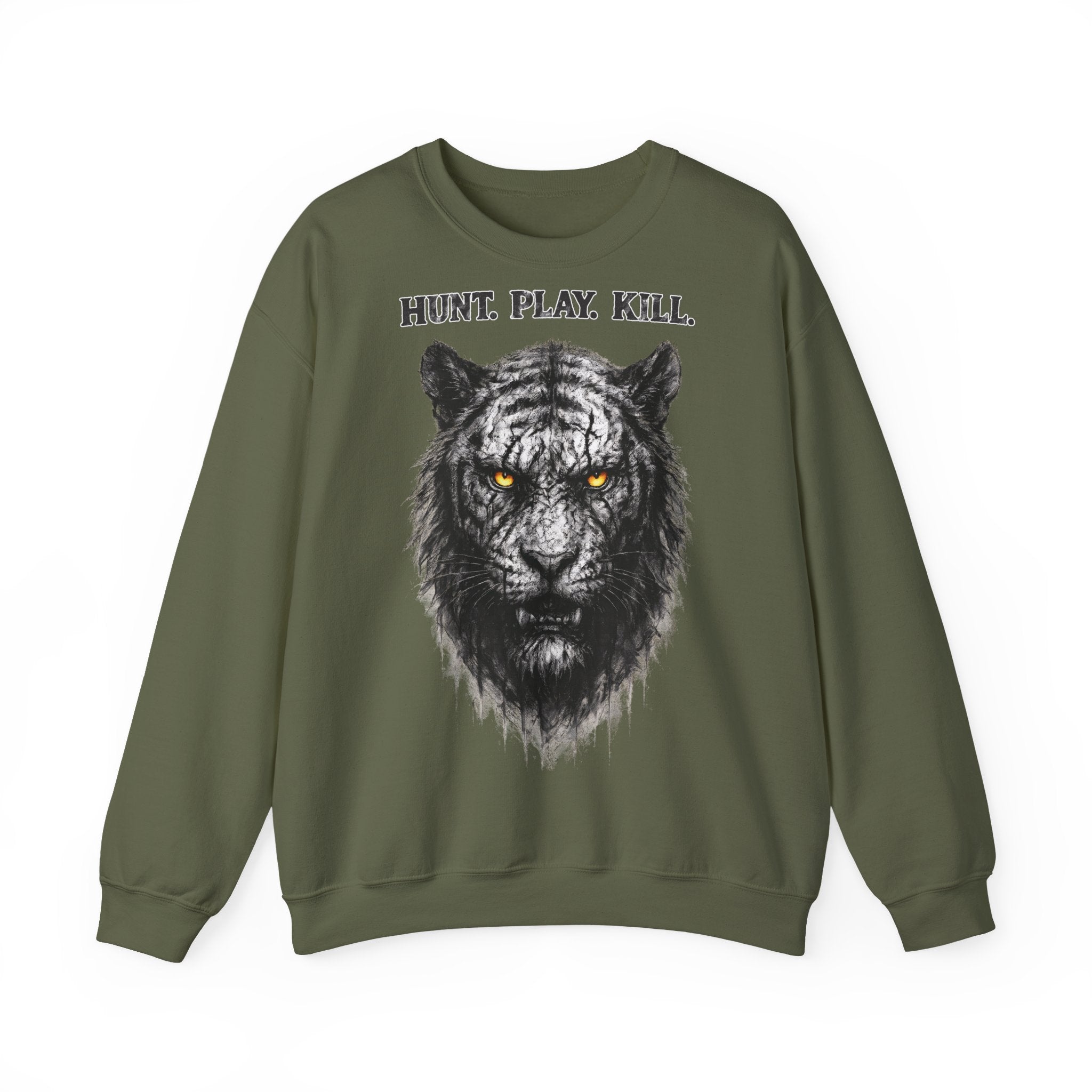 Tiger - Hunt. Play. Kill: Animals-Collection, Frontprint, Unisex Sweatshirt