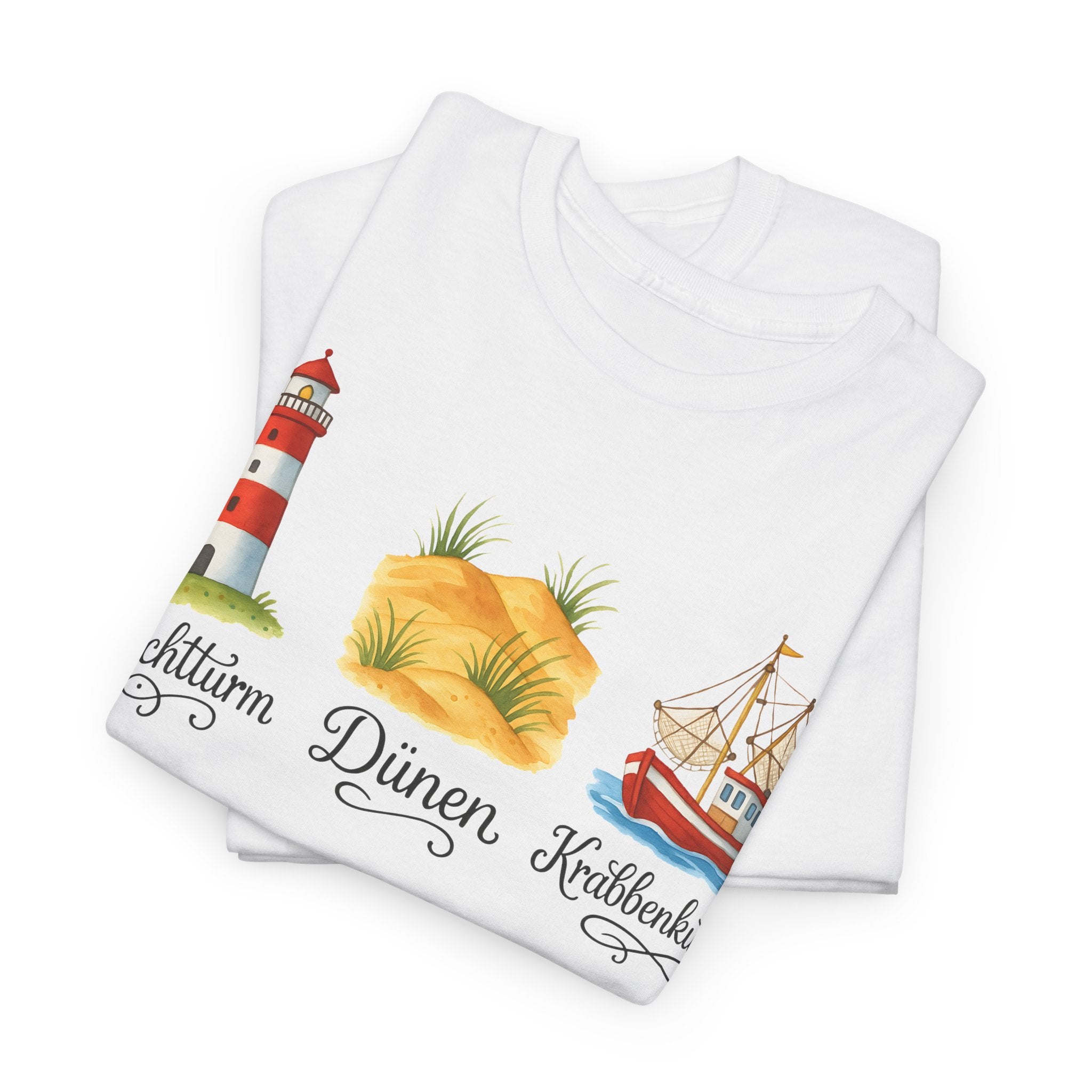 Nordsee, Ostsee - Reicht mir schon! Frontprint, Unisex T-Shirt